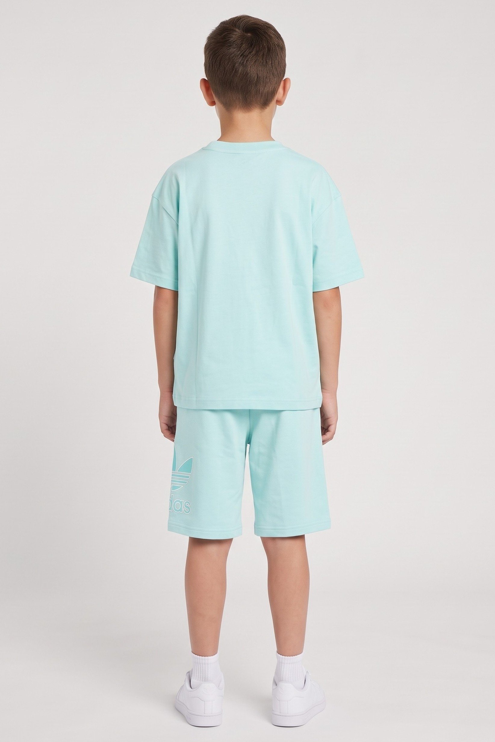 Kids Boy 2 Pieces Sportswear Fit Outdoor T-Shirt And Shorts Set, Mint