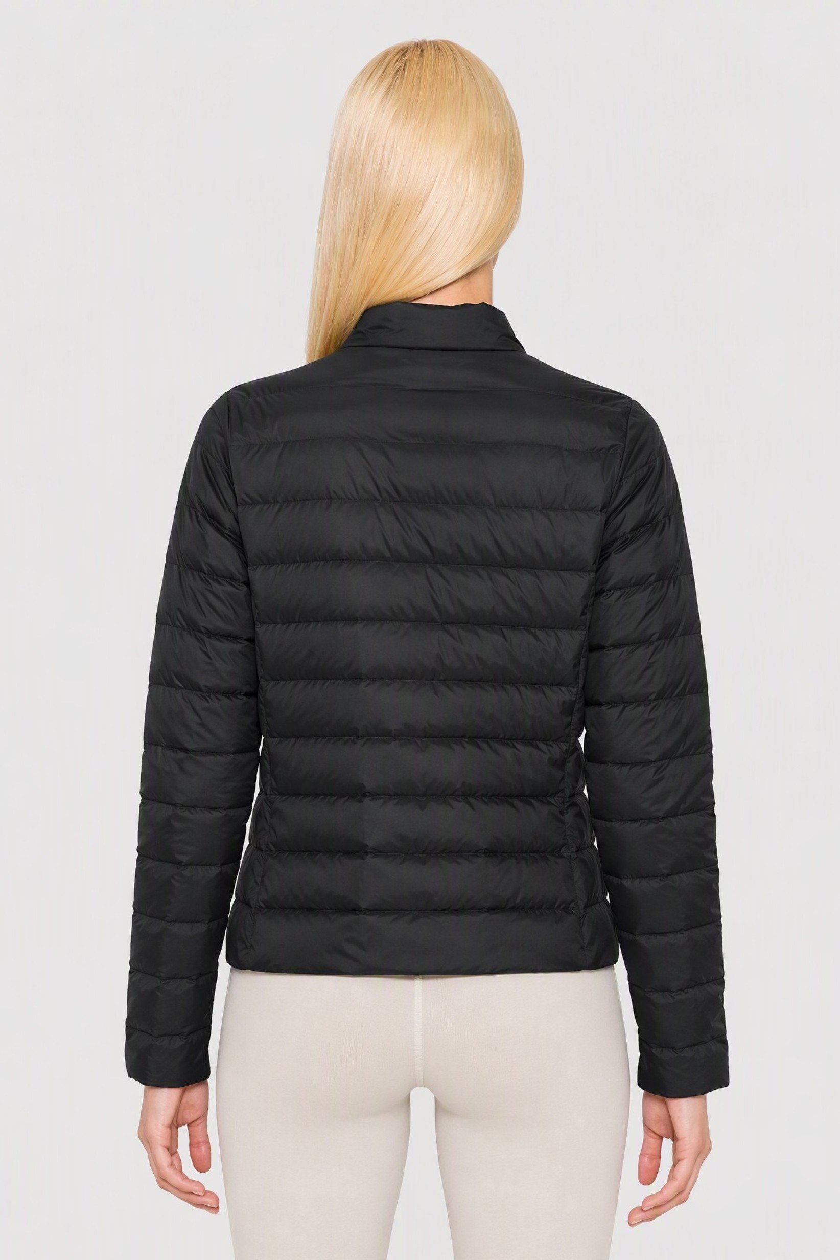 Women Brand Logo Outdoor Quilted Jacket, Black