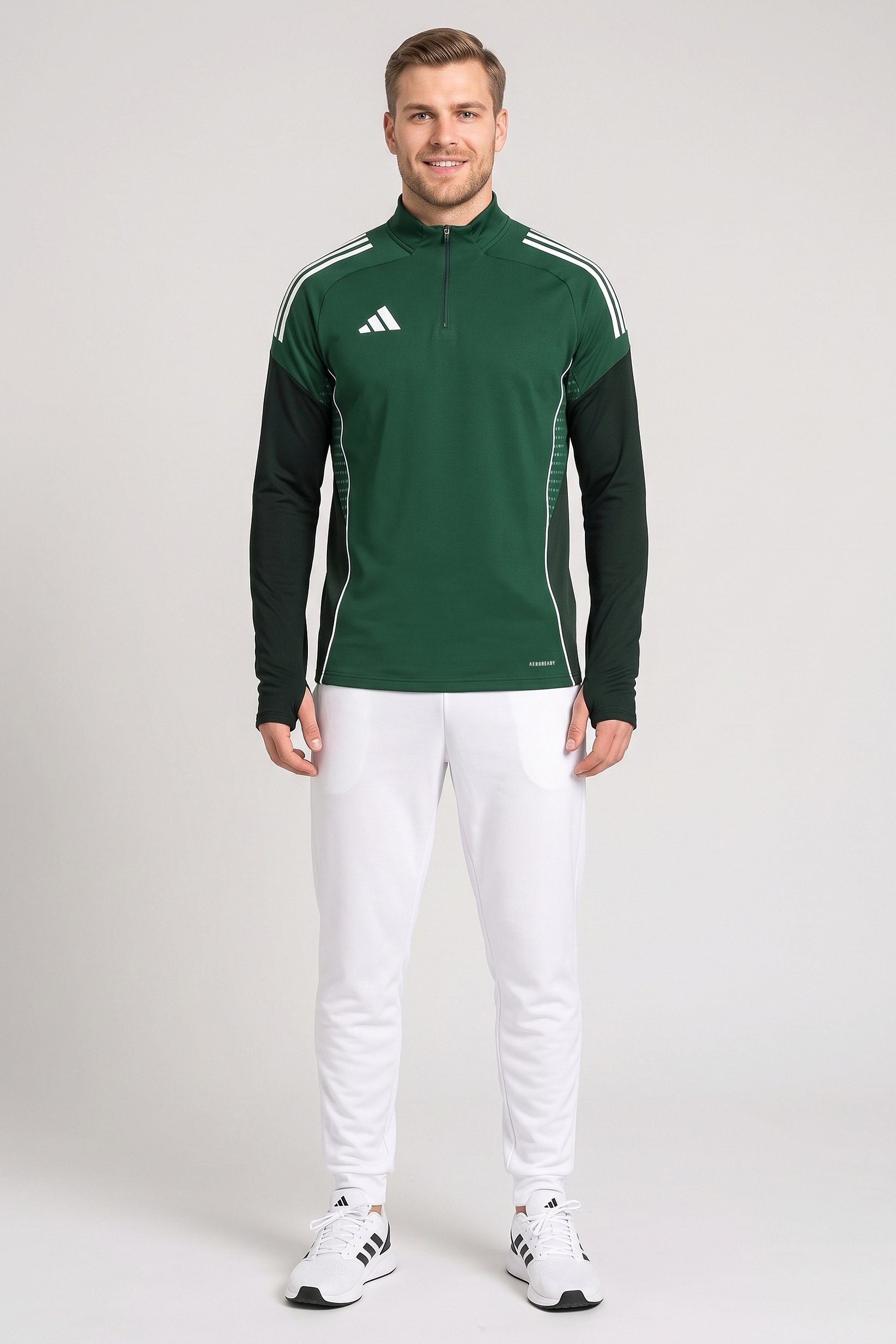 Men Sportswear Fit Long Sleeve Football Sweatshirt, Dark Green