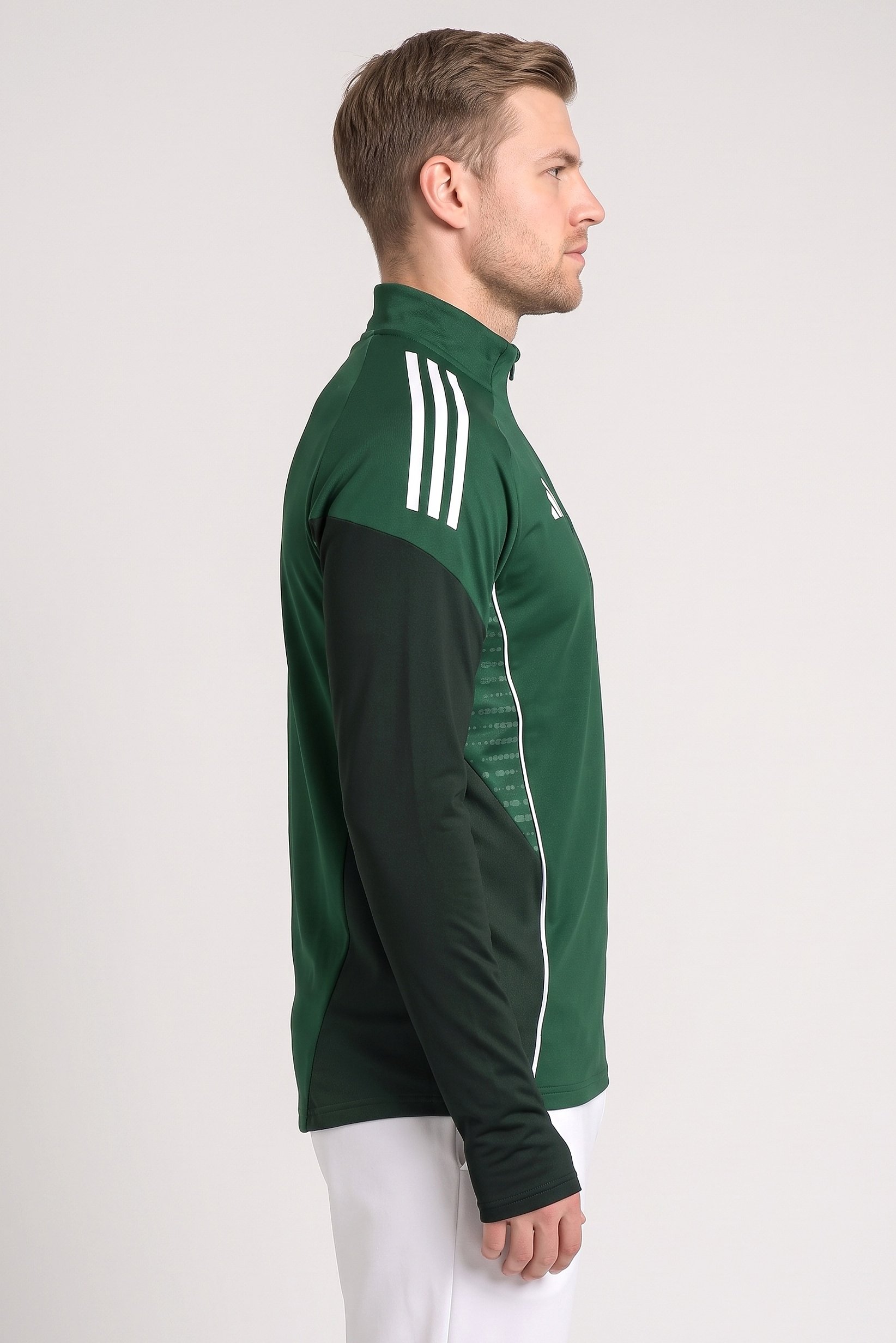 Men Sportswear Fit Long Sleeve Football Sweatshirt, Dark Green