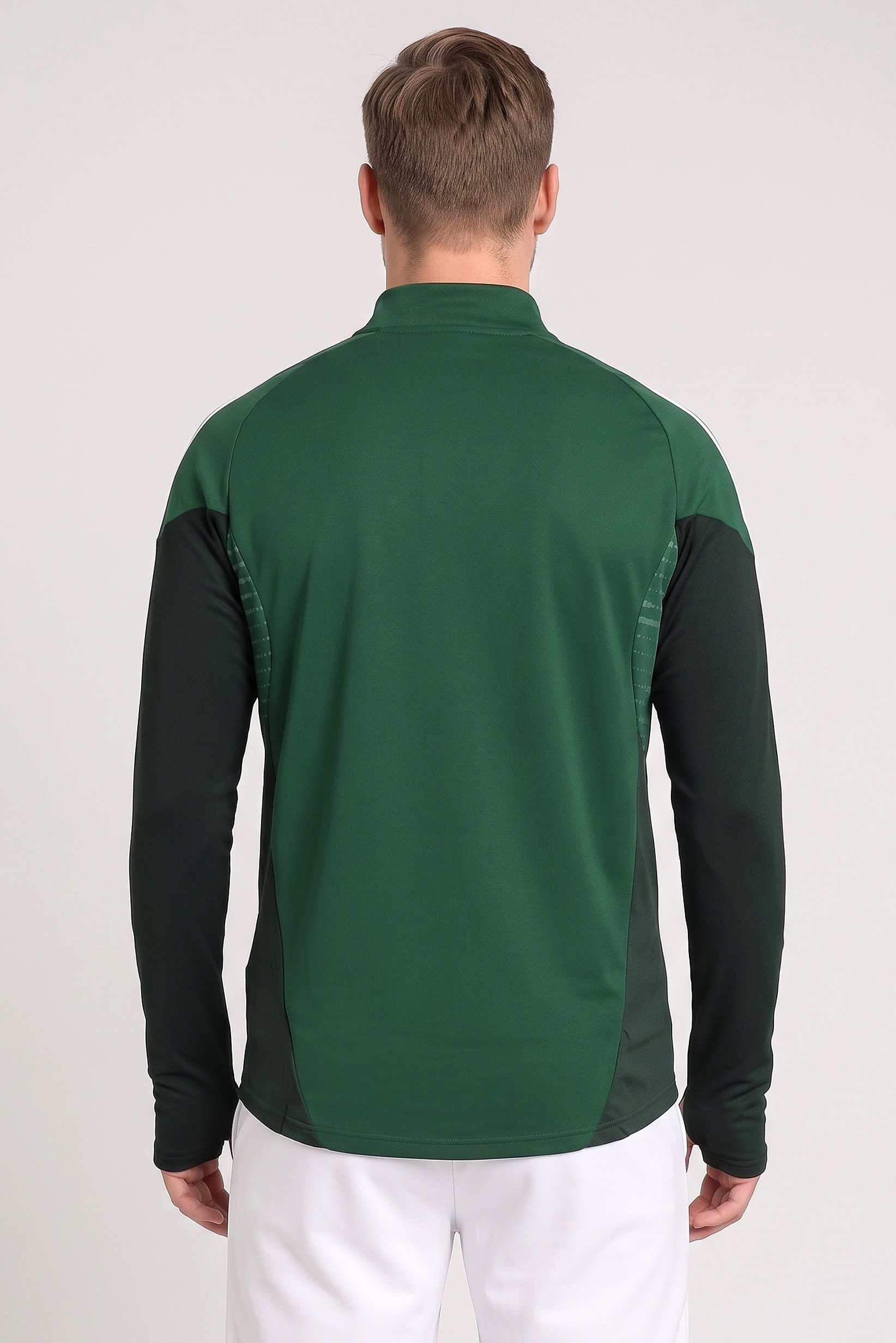 Men Sportswear Fit Long Sleeve Football Sweatshirt, Dark Green