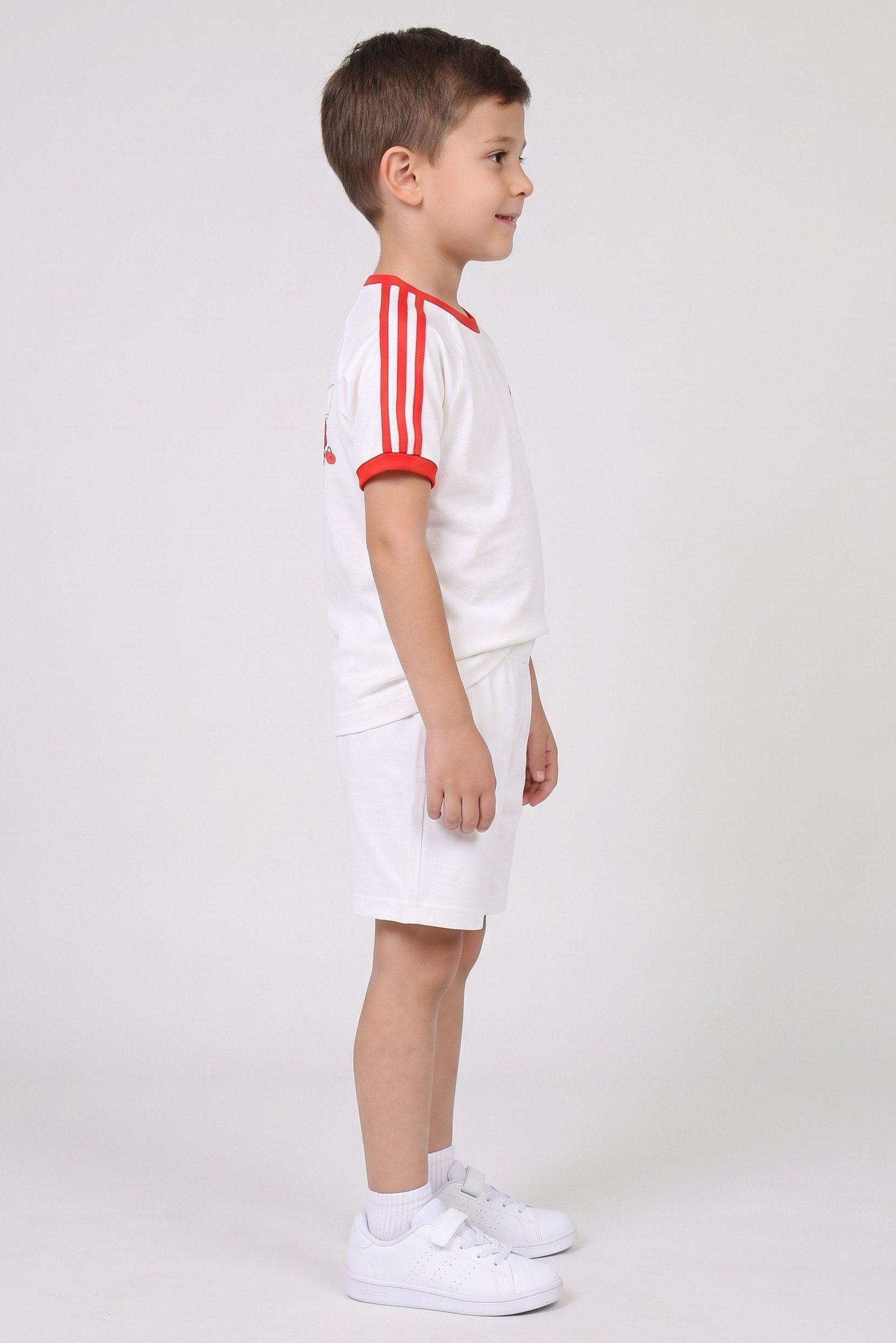 Toddlers Boy 2 Pcs Embroidered Logo T-Shirt And Shorts Set, White
