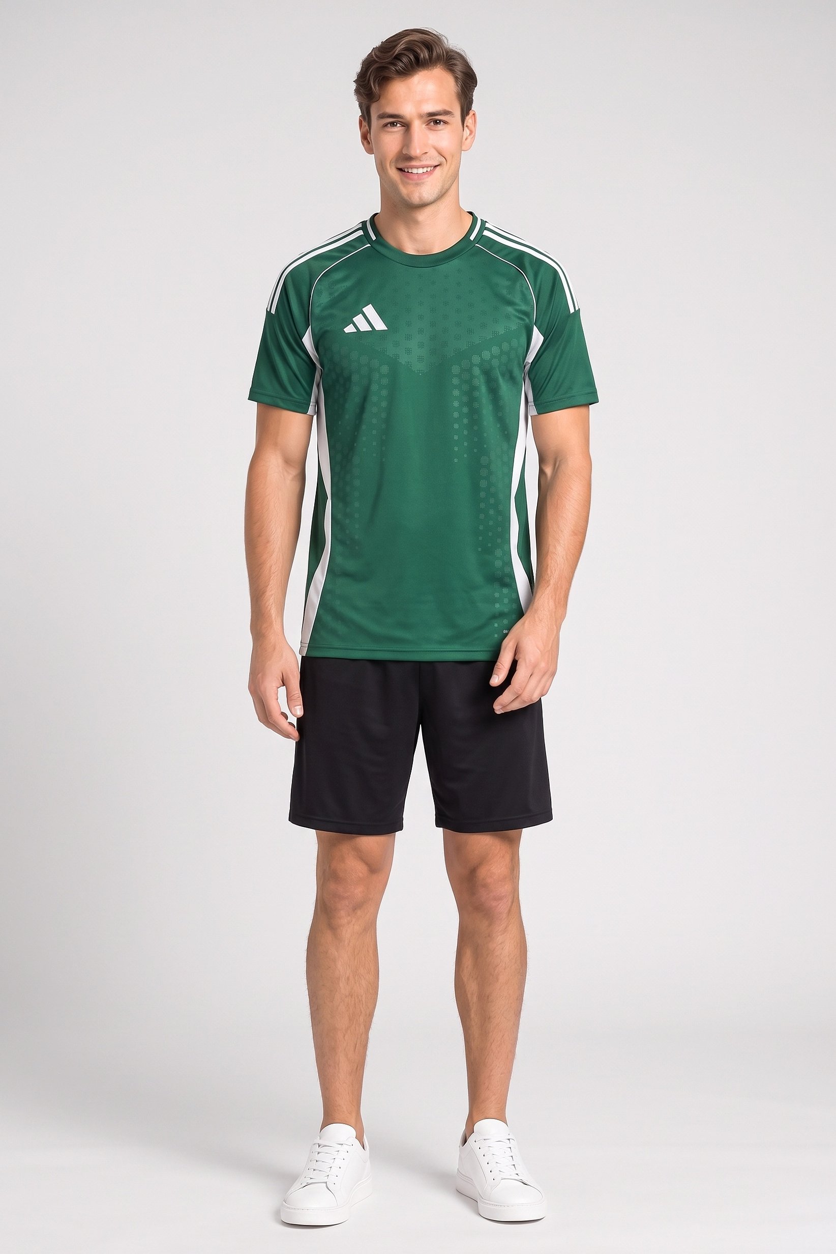 Men Slim Fit Short Sleeve Training T-Shirt, Green