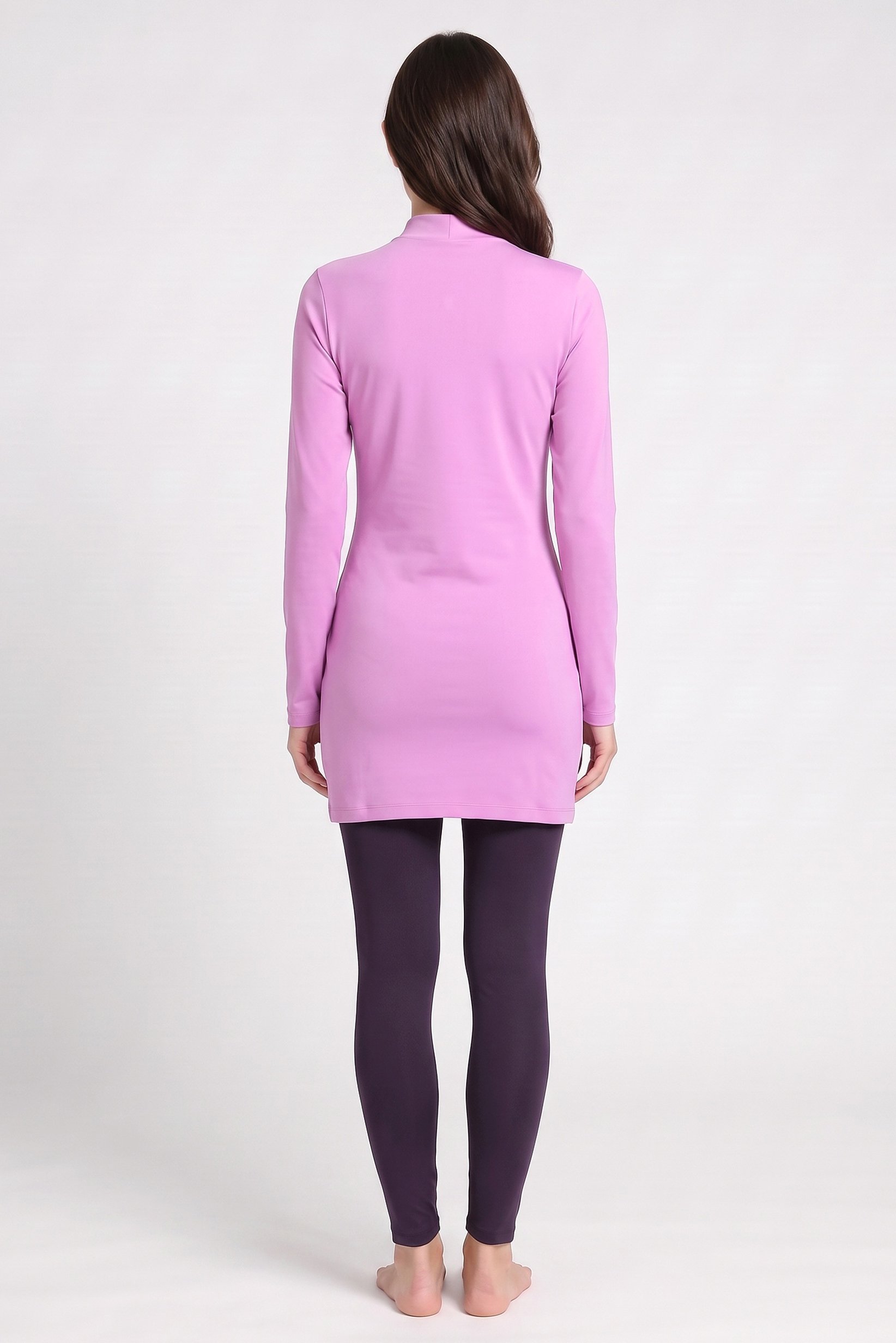 Women 2 Pcs Long Sleeve Padded T-Shirt And Legging Swimwear Set, Multicolor
