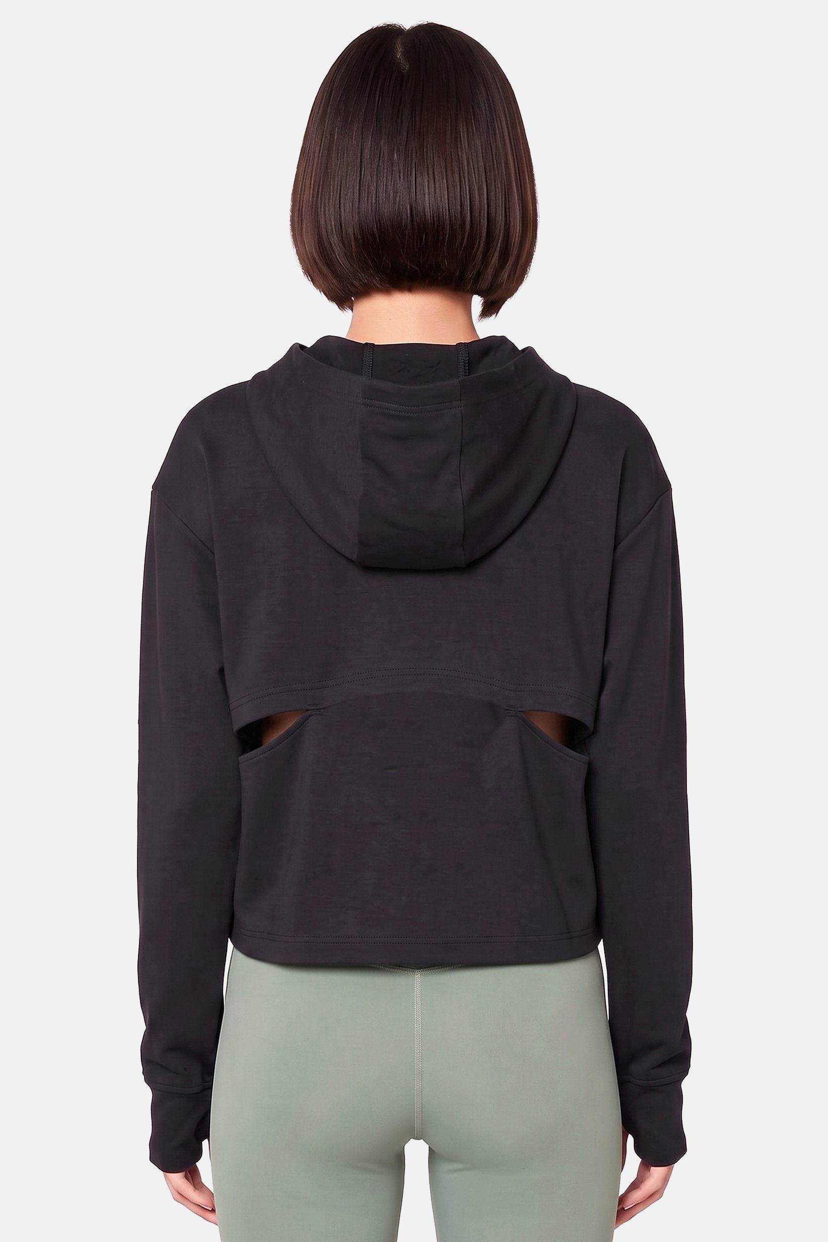 Women Sportswear Fit Long Sleeve Training Sweatshirt, Black