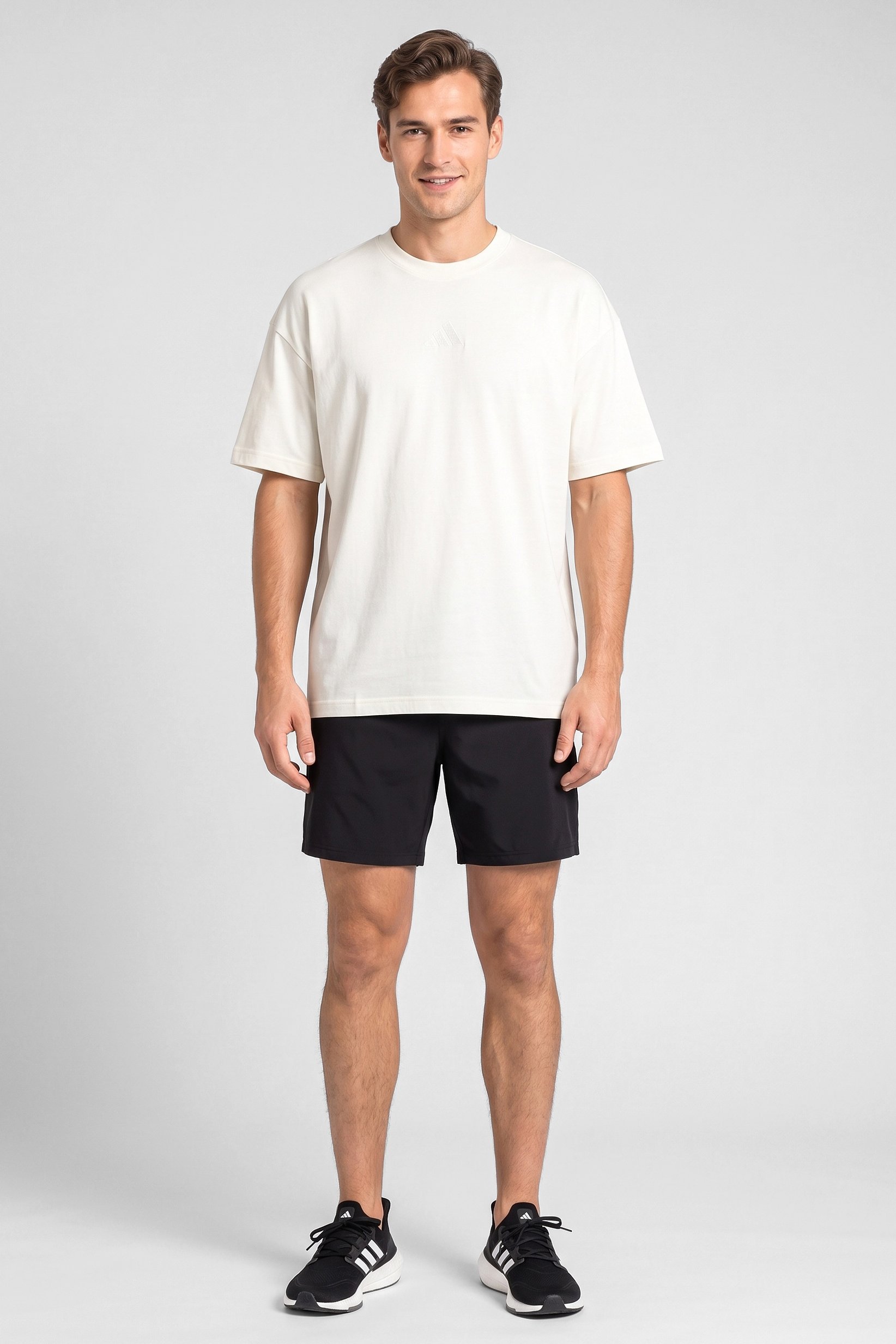 Men Loose Fit Short Sleeve Outdoor T-Shirt, Off White