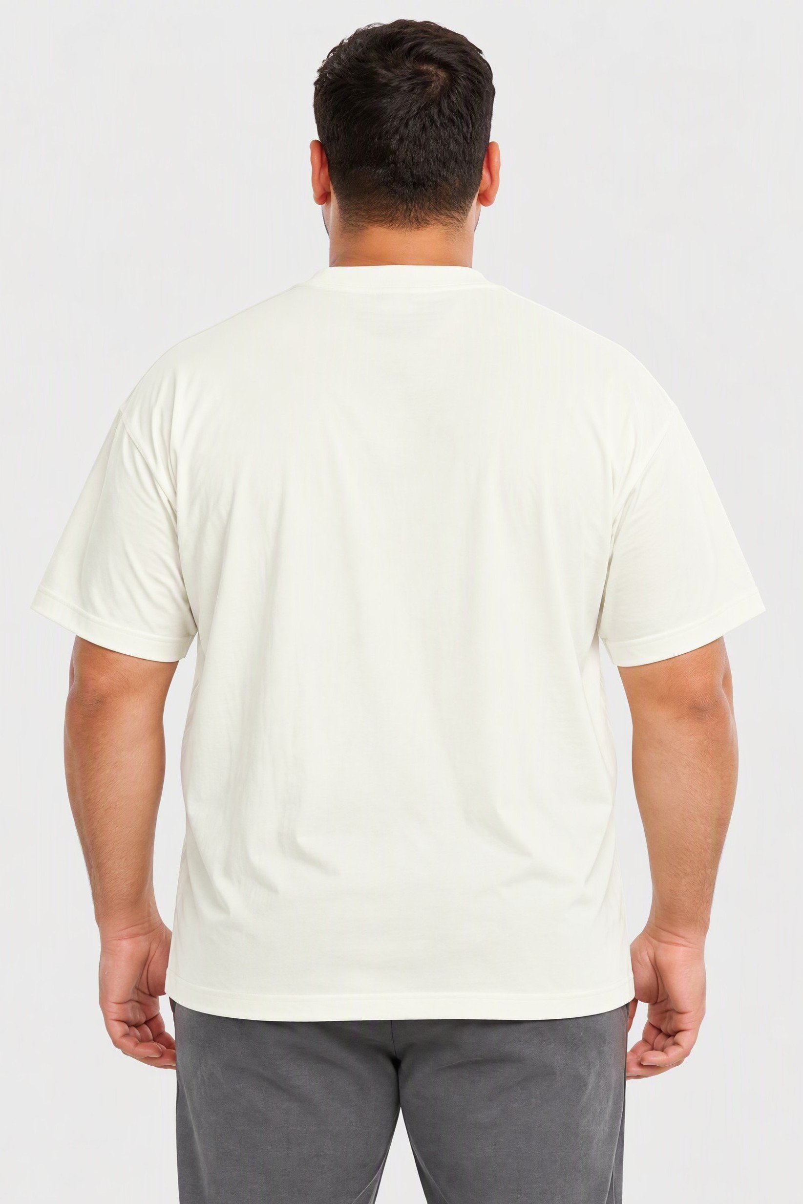 Men Loose Fit Short Sleeve Outdoor T-Shirt, Off White