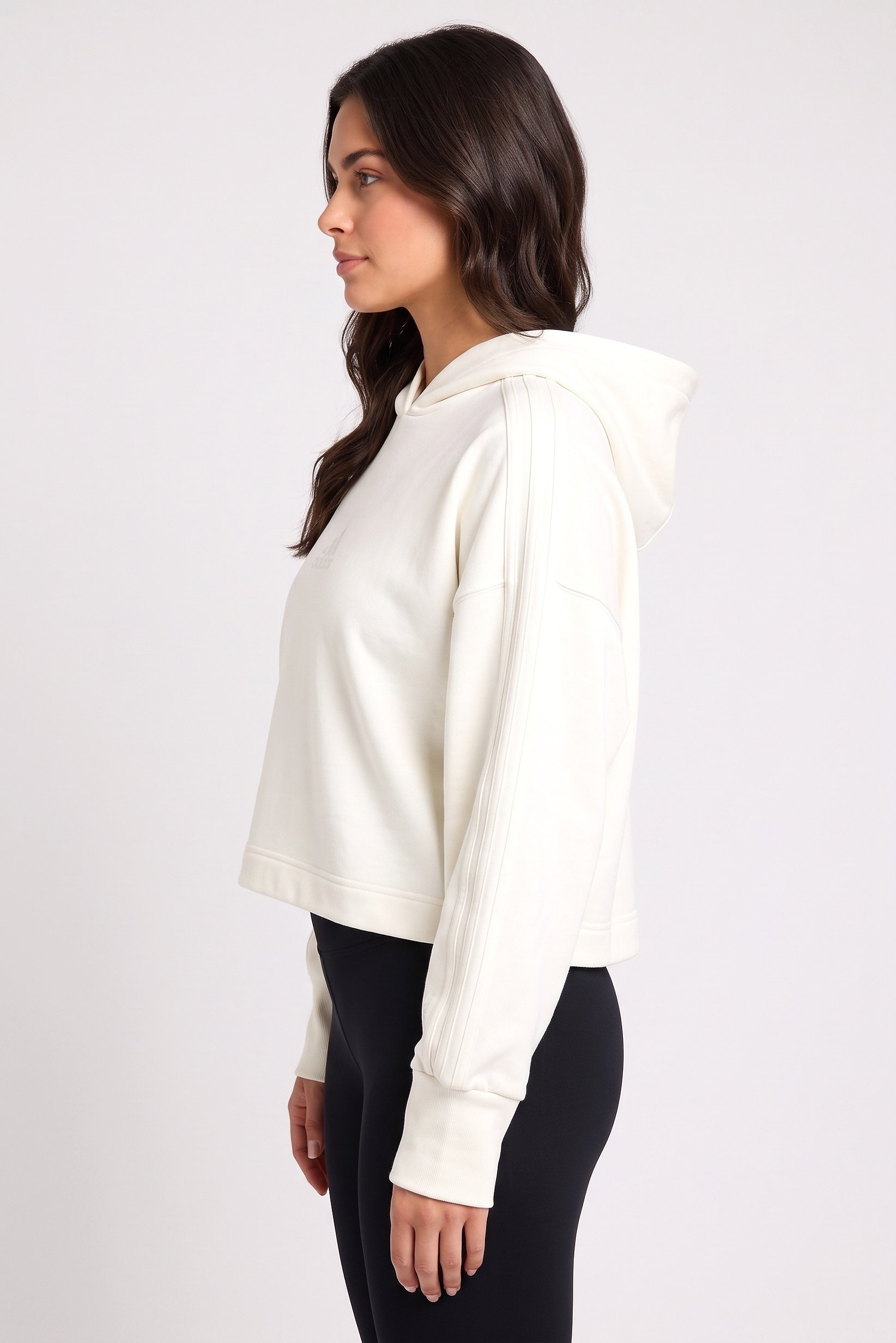 Women Regular Fit Long Sleeve Outdoor Hoodie, Off White