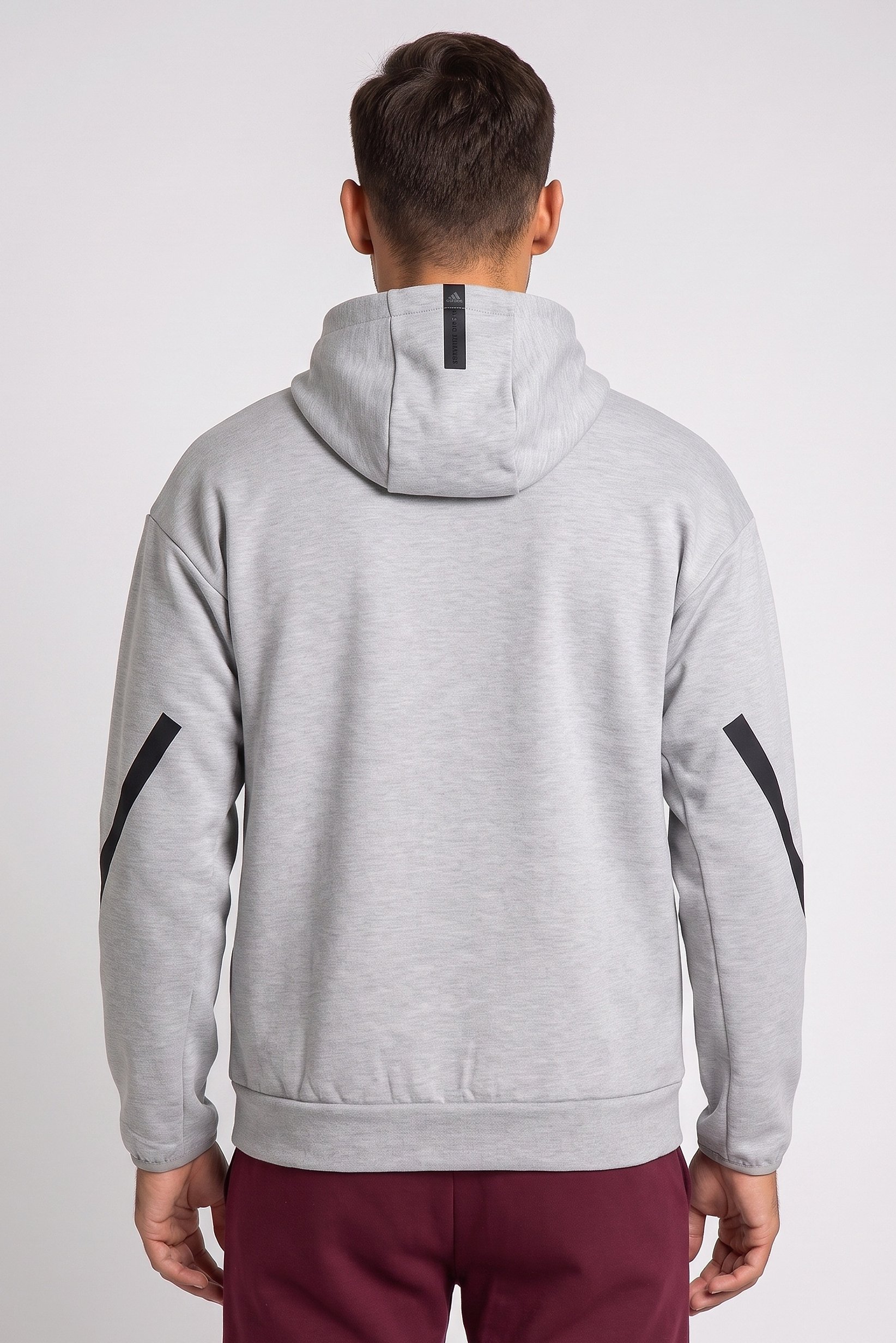 Men Sportswear Fit Long Sleeve Outdoor Hoodie, Heather Grey