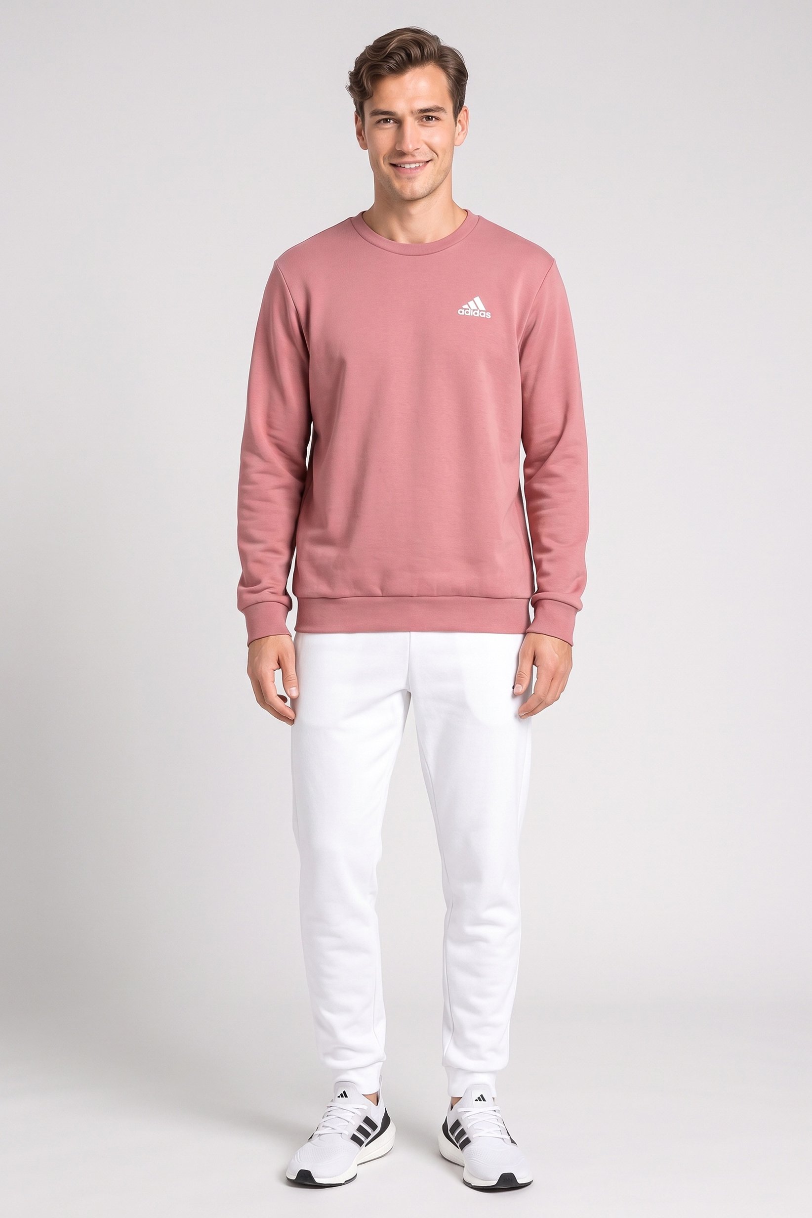 Men Sportswear Fit Long Sleeve Outdoor Sweatshirt, Mauve