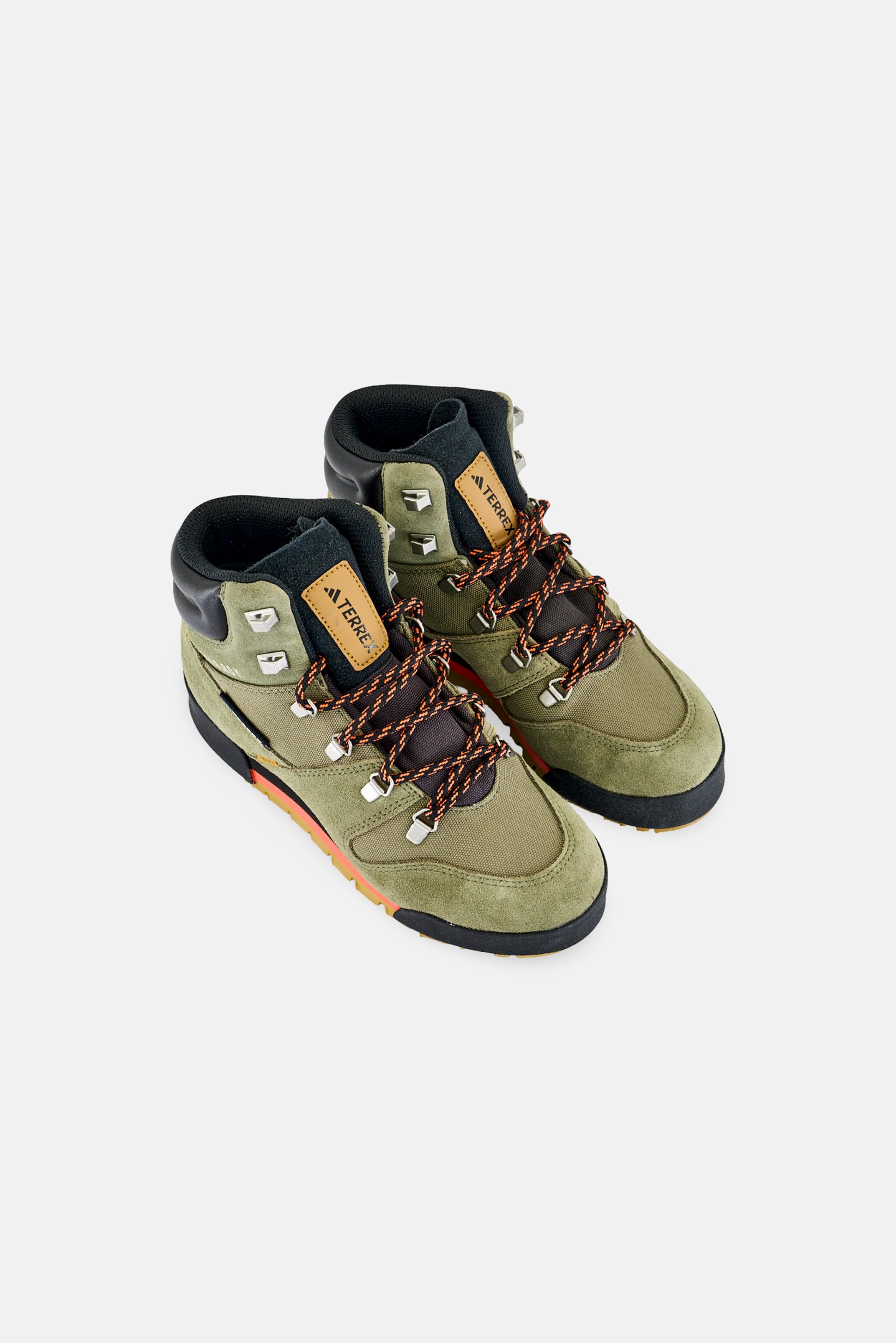 Adidas x Terrex Kids Boy Snowpitch Lace Up Hiking Shoes, Olive