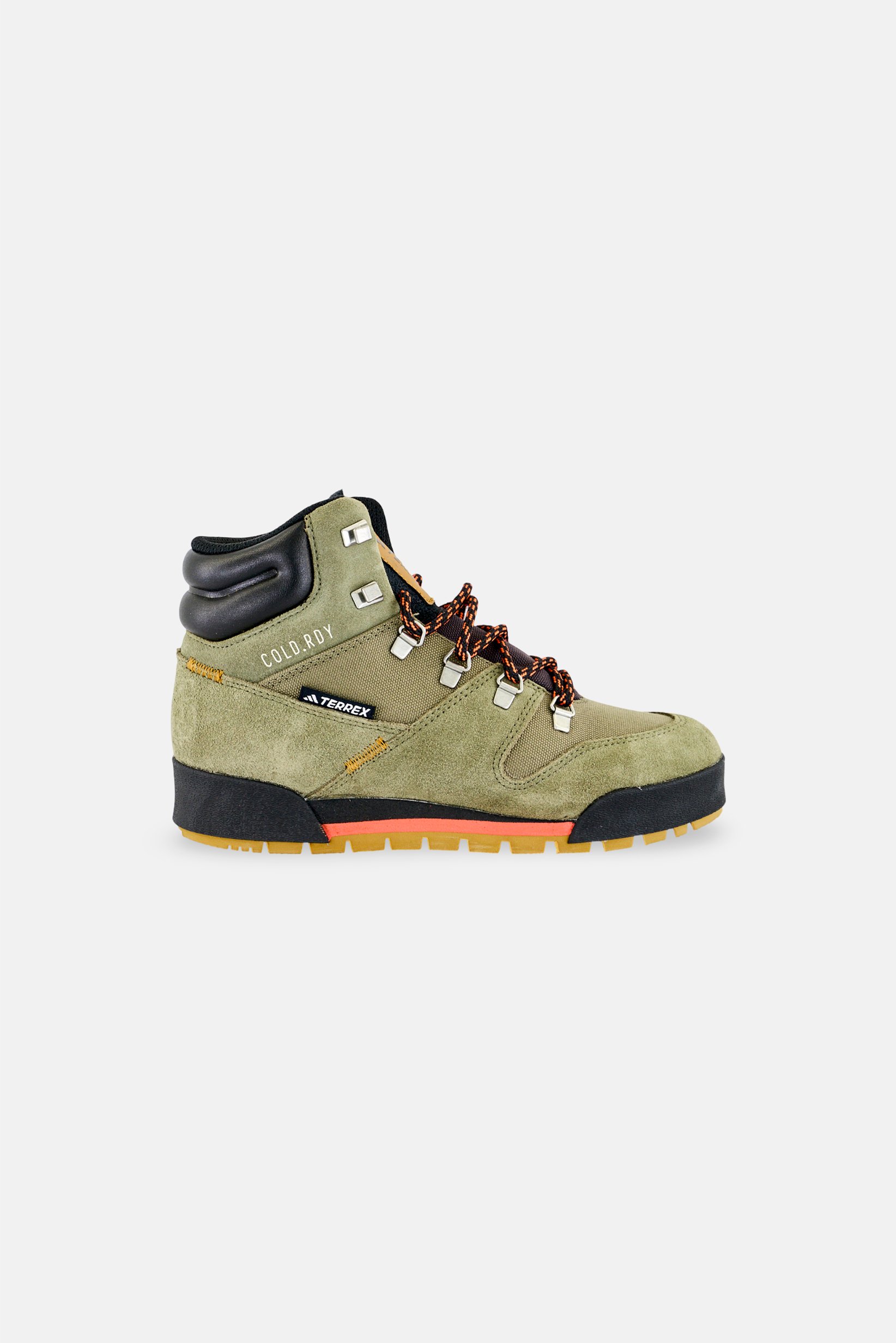 Adidas x Terrex Kids Boy Snowpitch Lace Up Hiking Shoes, Olive