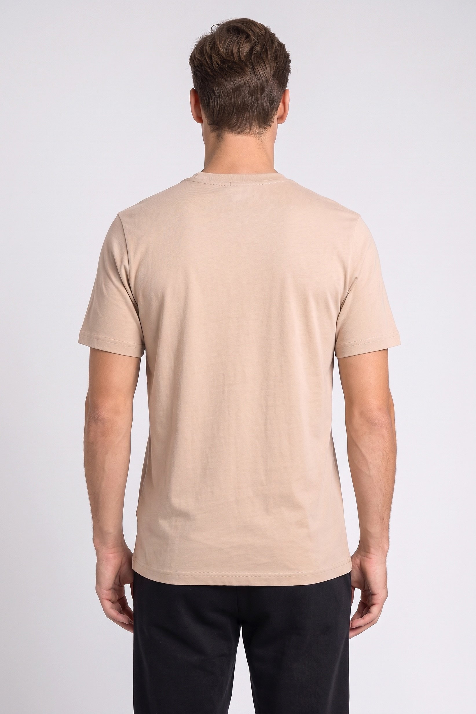 Men Sportswear Fit Short Sleeve Outdoor T-Shirt, Tan