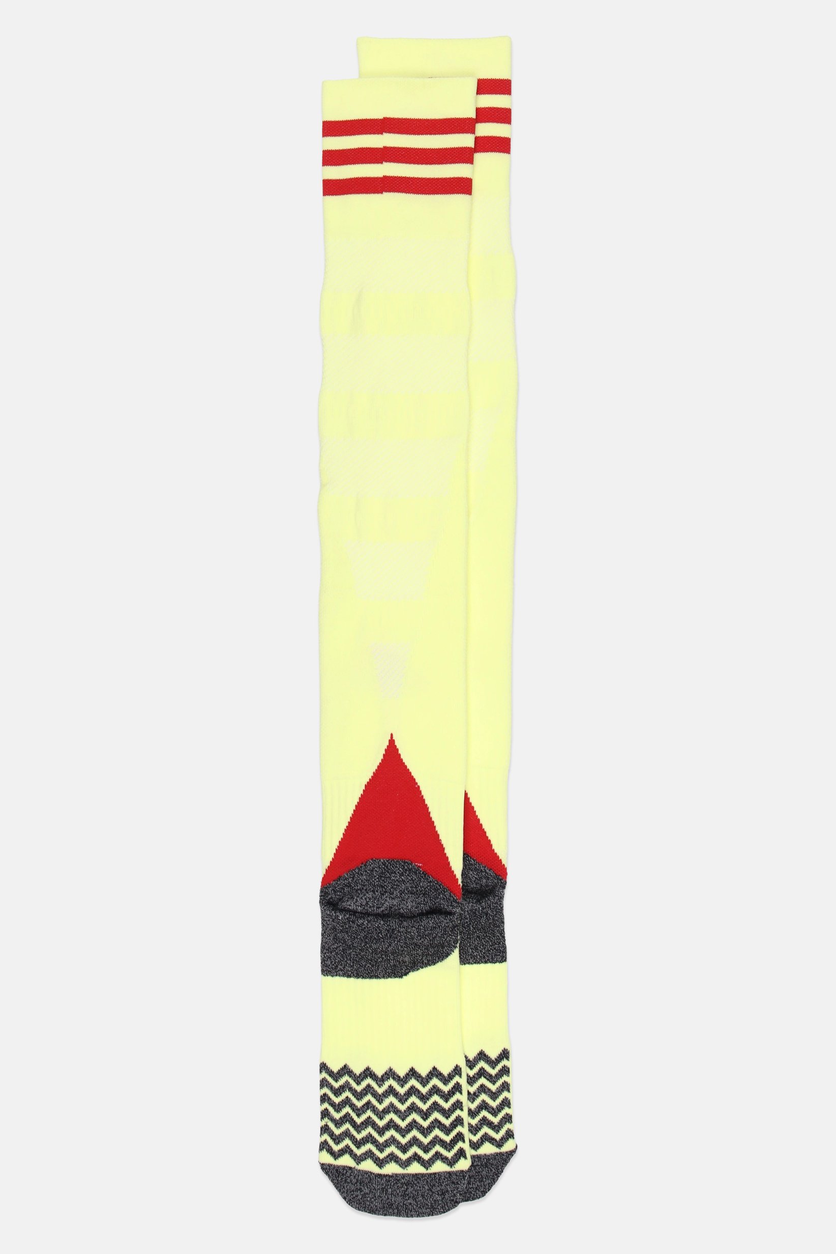 Men 1 Pair Brand Logo Football Knee-High Socks, Yellow