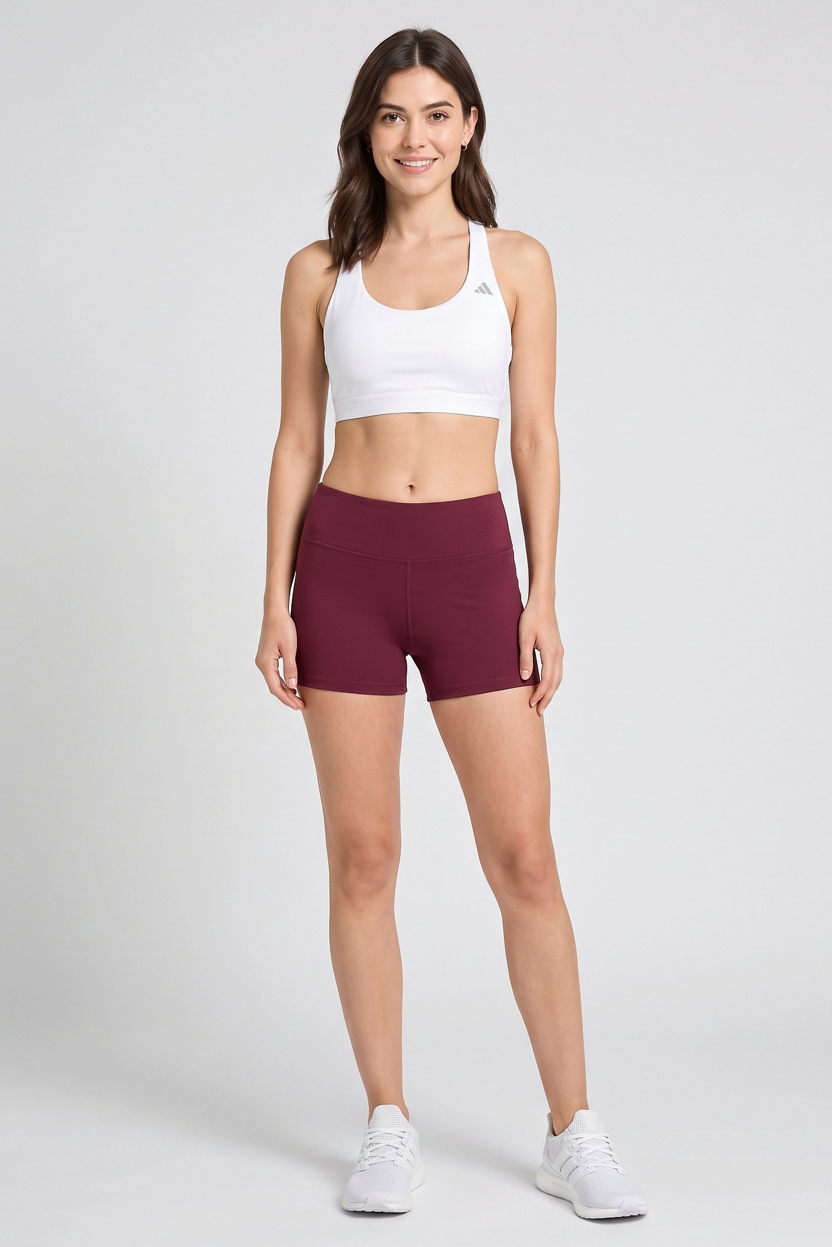 Women Brand Logo Padded Sports Bra, Off White
