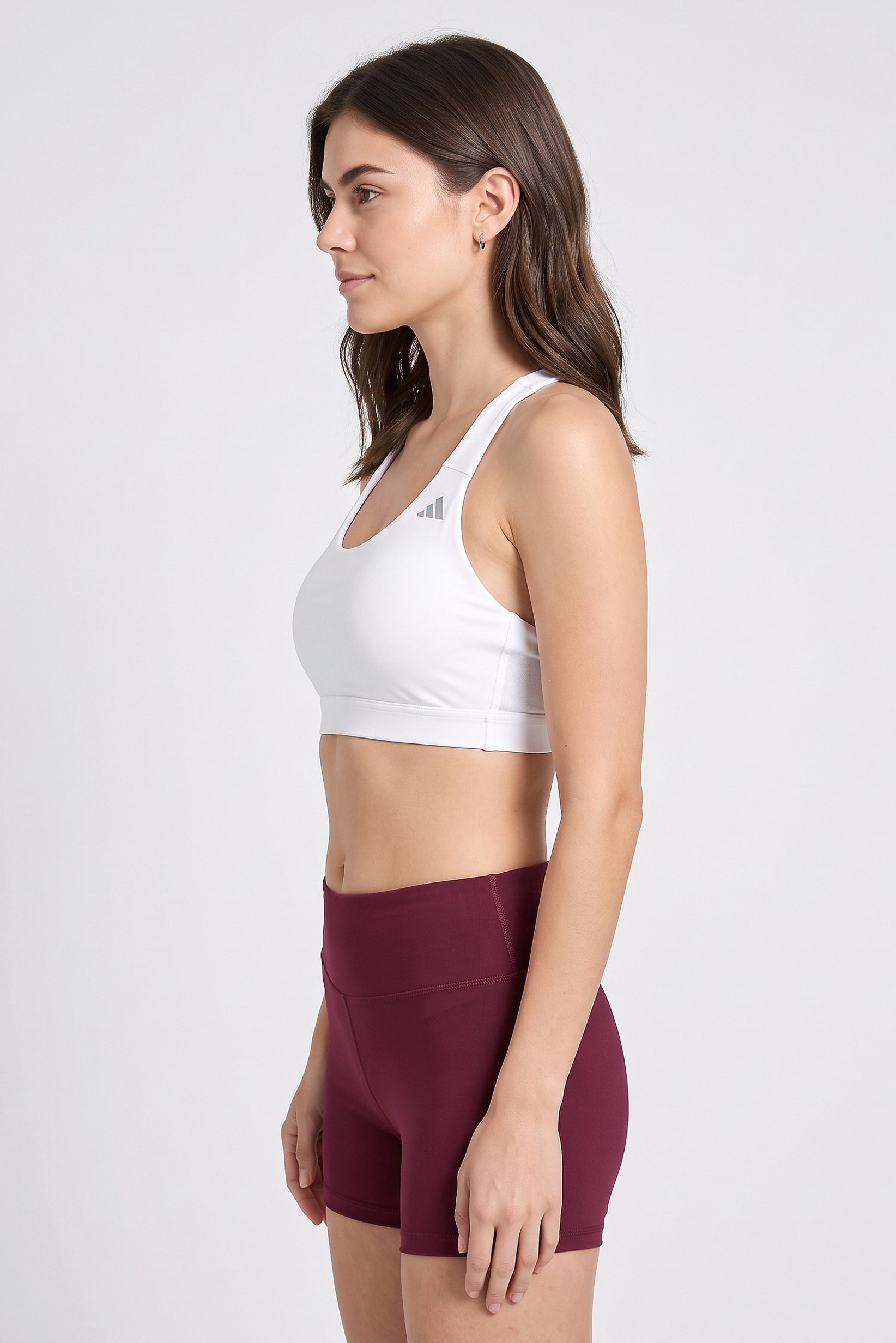 Women Brand Logo Padded Sports Bra, Off White