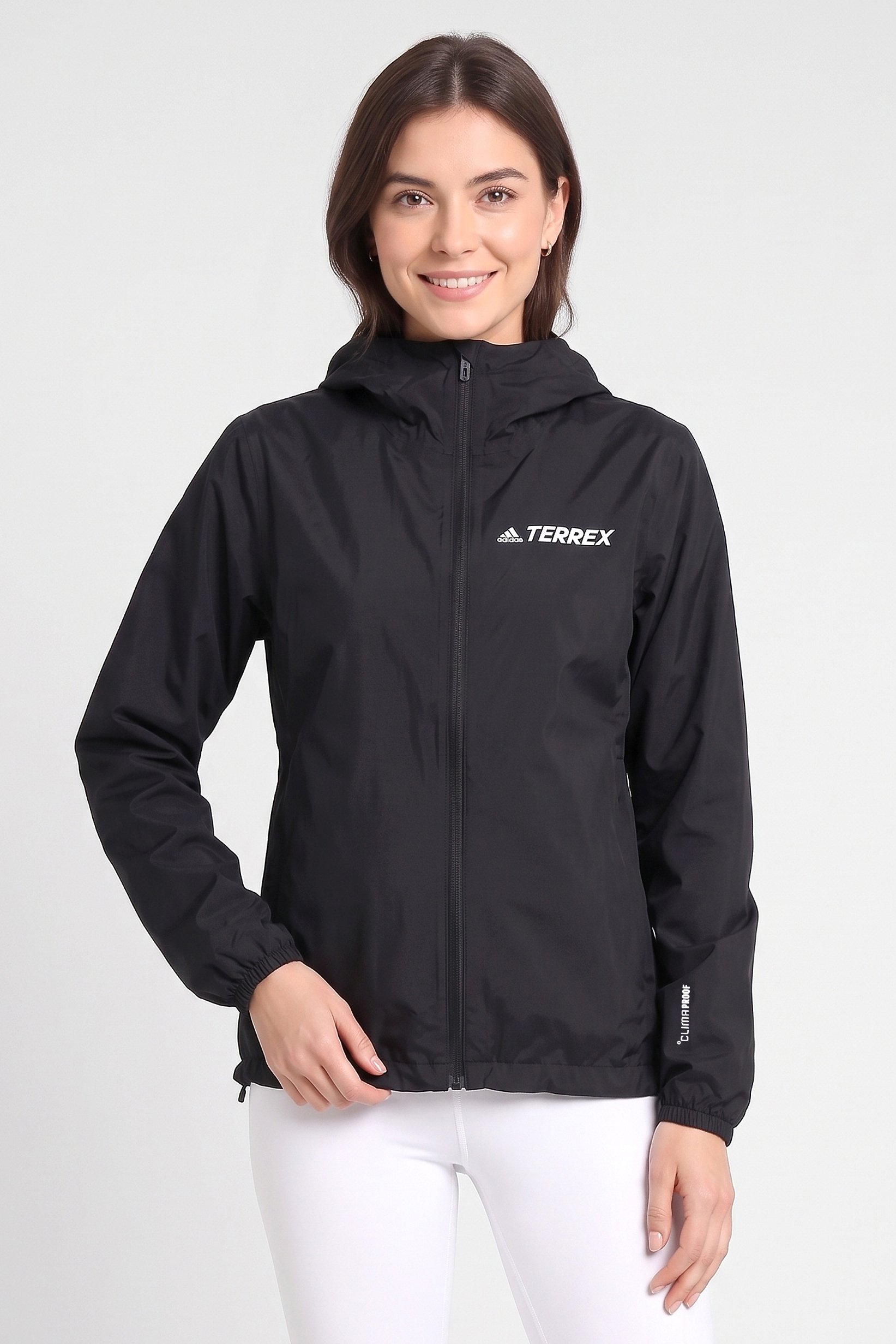 Women Sportswear Fit Long Sleeve Hiking Jacket, Black