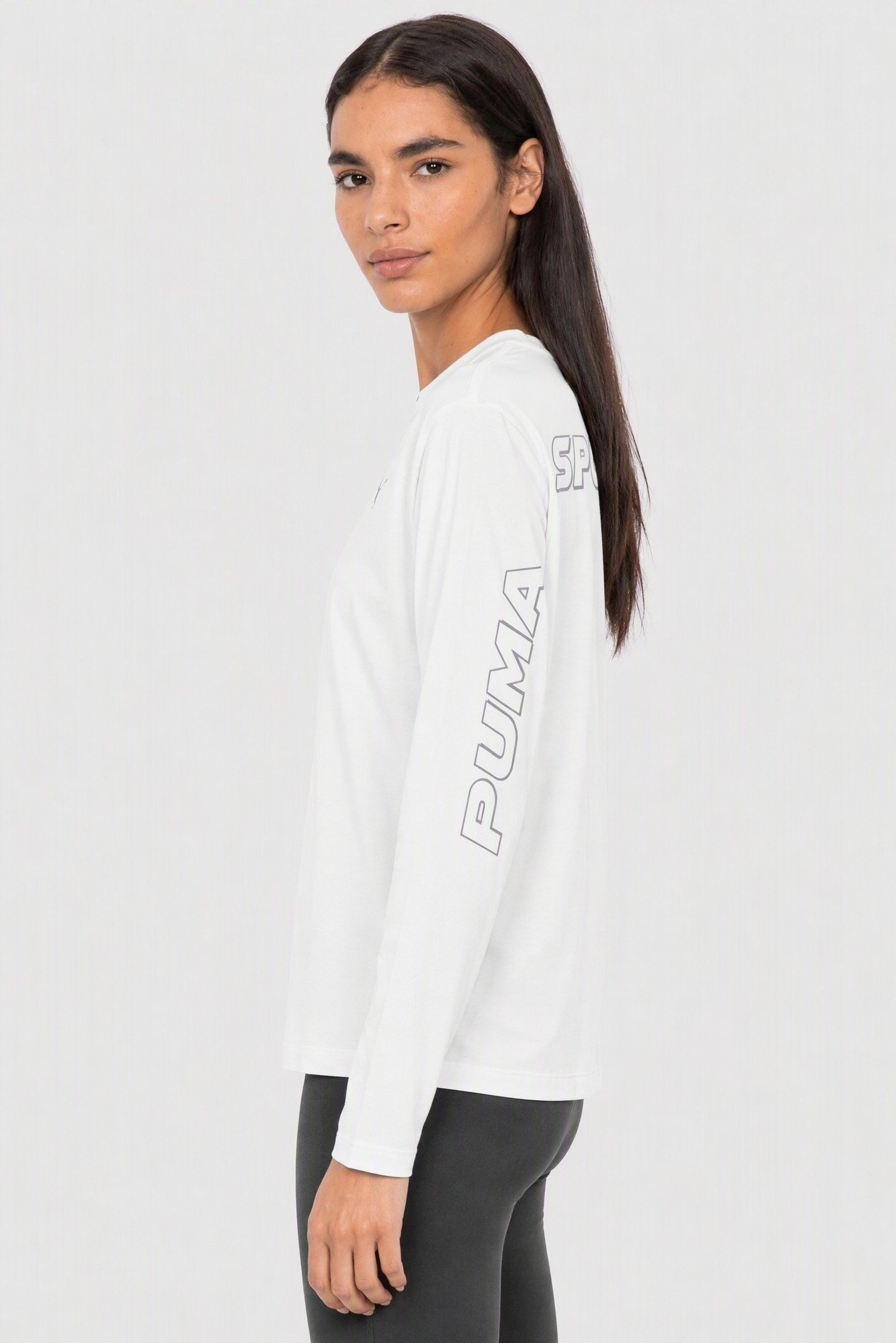 Women Sportswear Fit Long Sleeve Outdoor T-shirt, White
