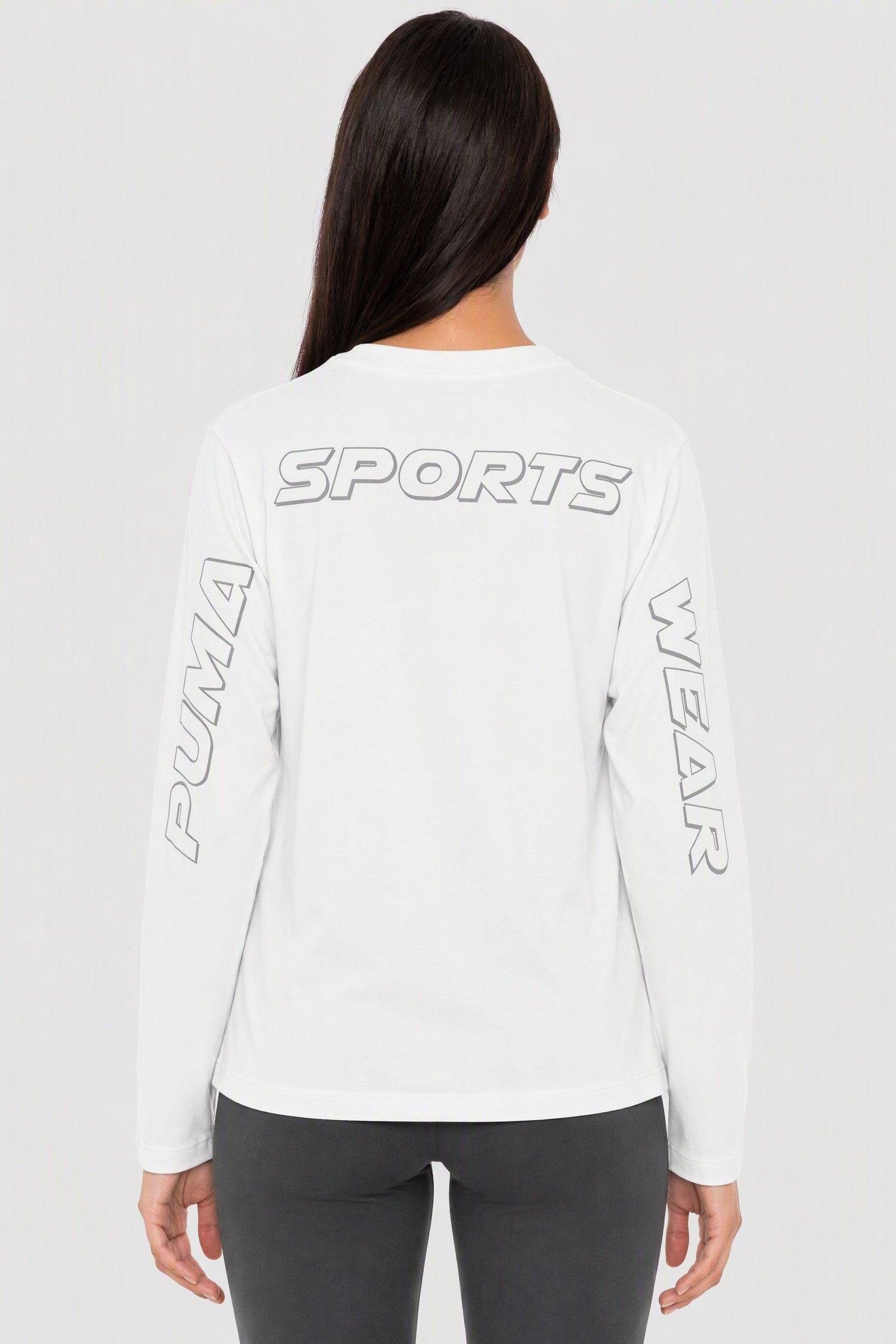 Women Sportswear Fit Long Sleeve Outdoor T-shirt, White