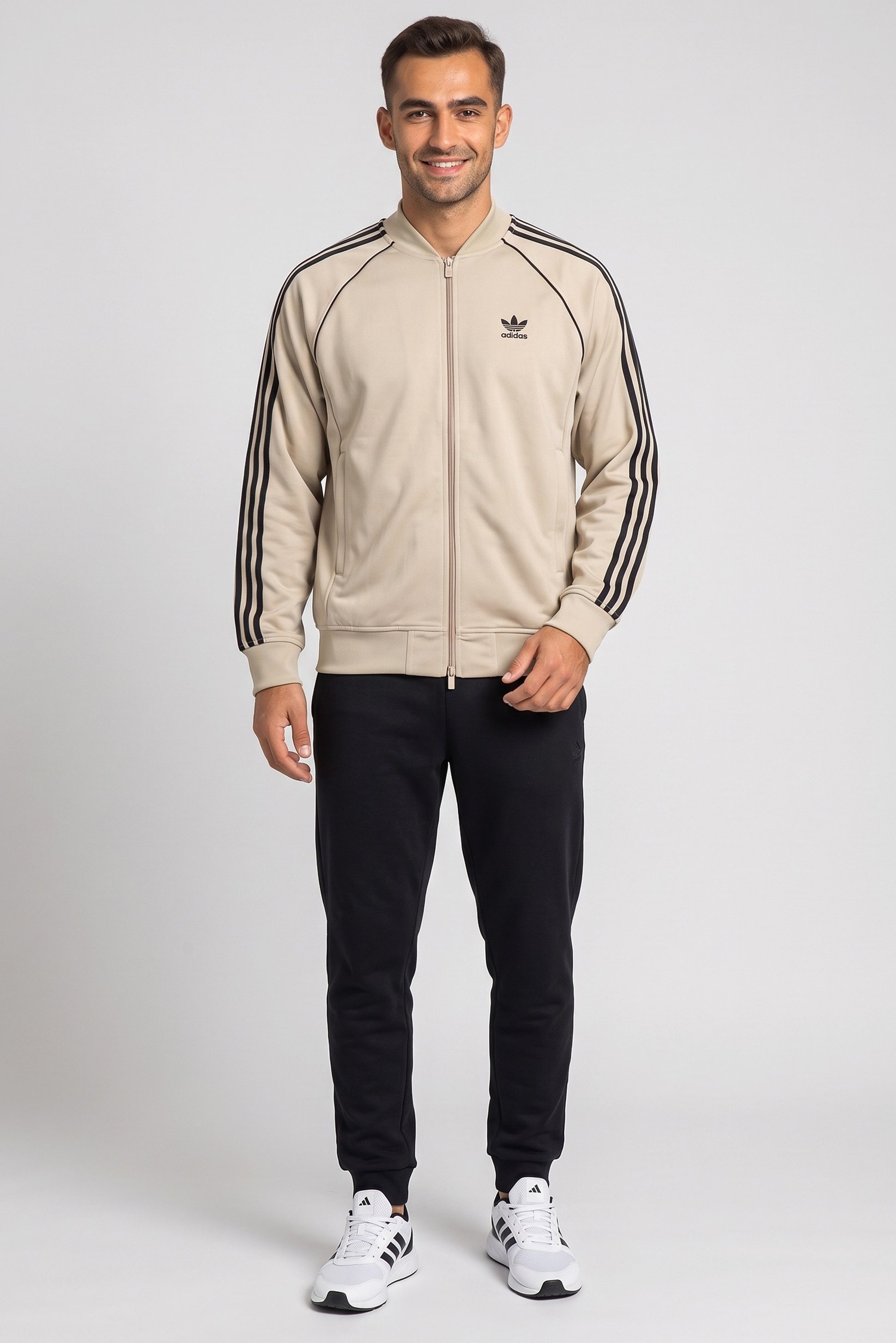 Men Sportswear Fit Long Sleeve Outdoor jacket, Khaki