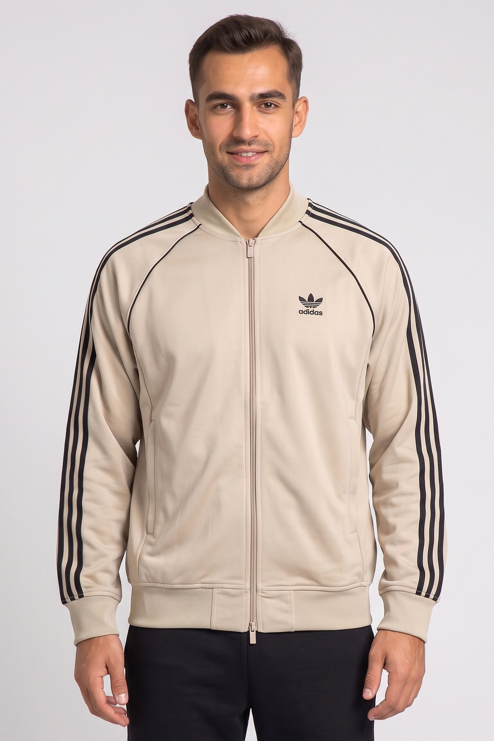 Men Sportswear Fit Long Sleeve Outdoor jacket, Khaki