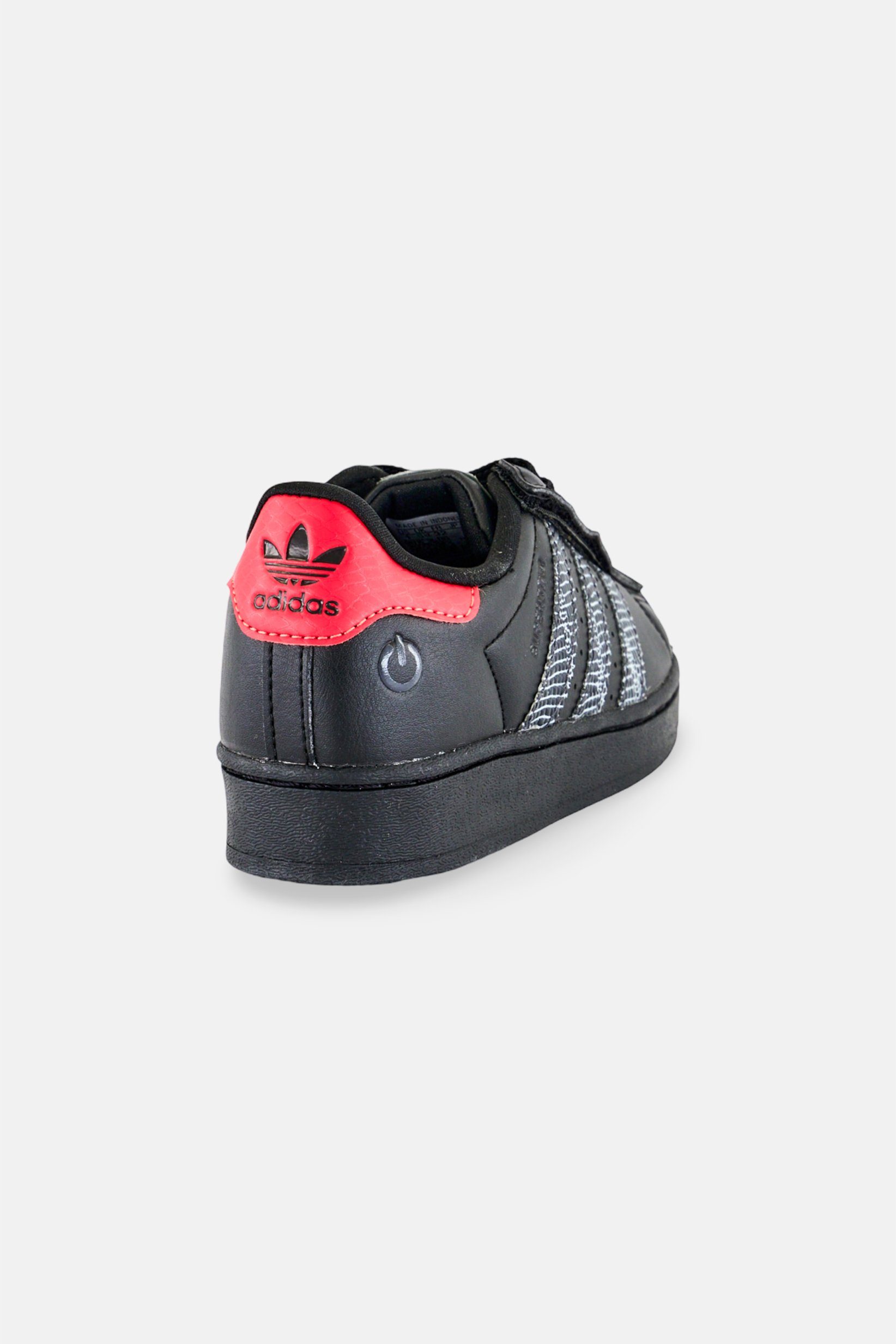 Kids Boy Superstar Led Lights Lace Up Outdoor Shoes, Black