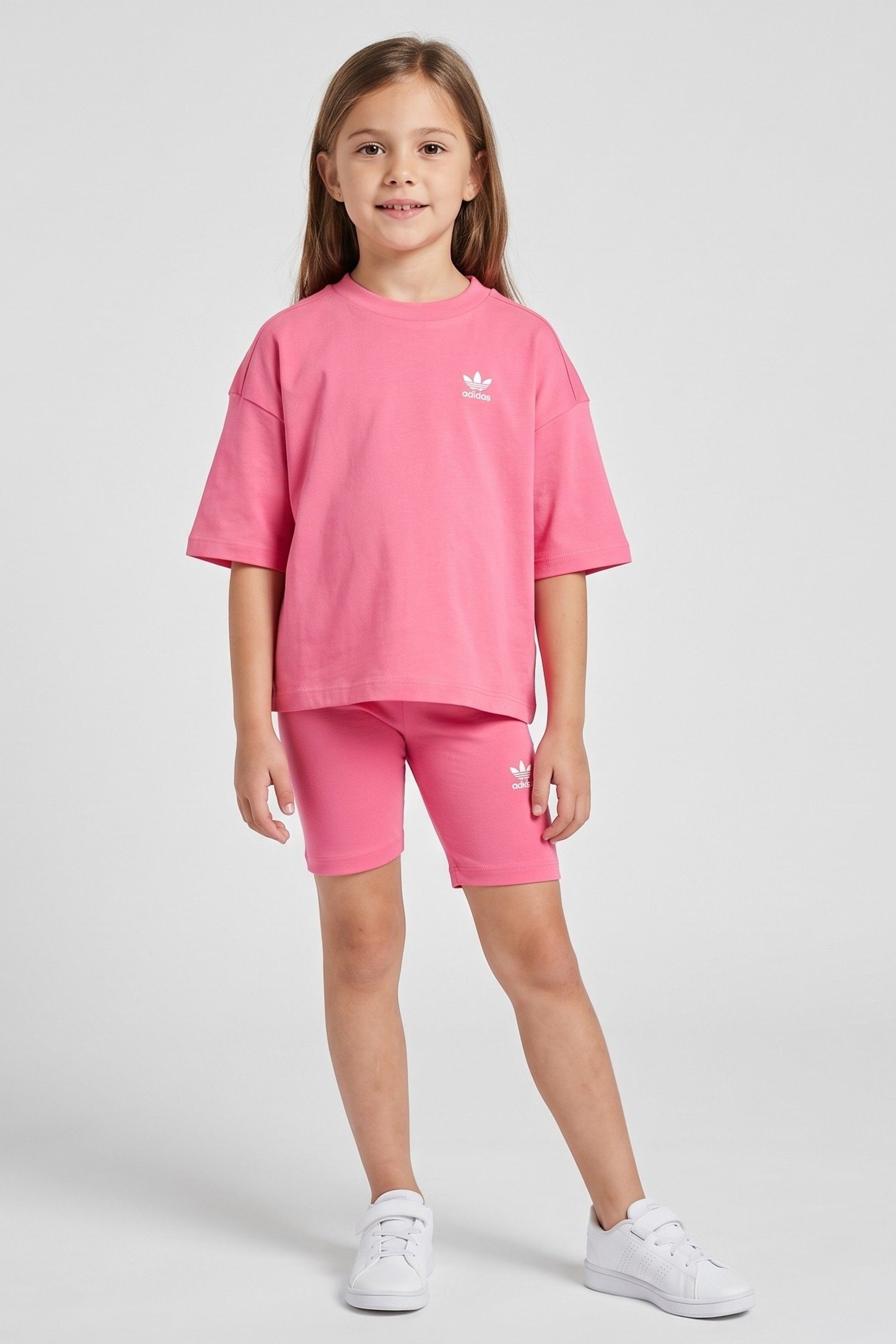 Toddlers Girl 2 Pcs Sportswear Fit Cyling Top And Shorts Set, Pink