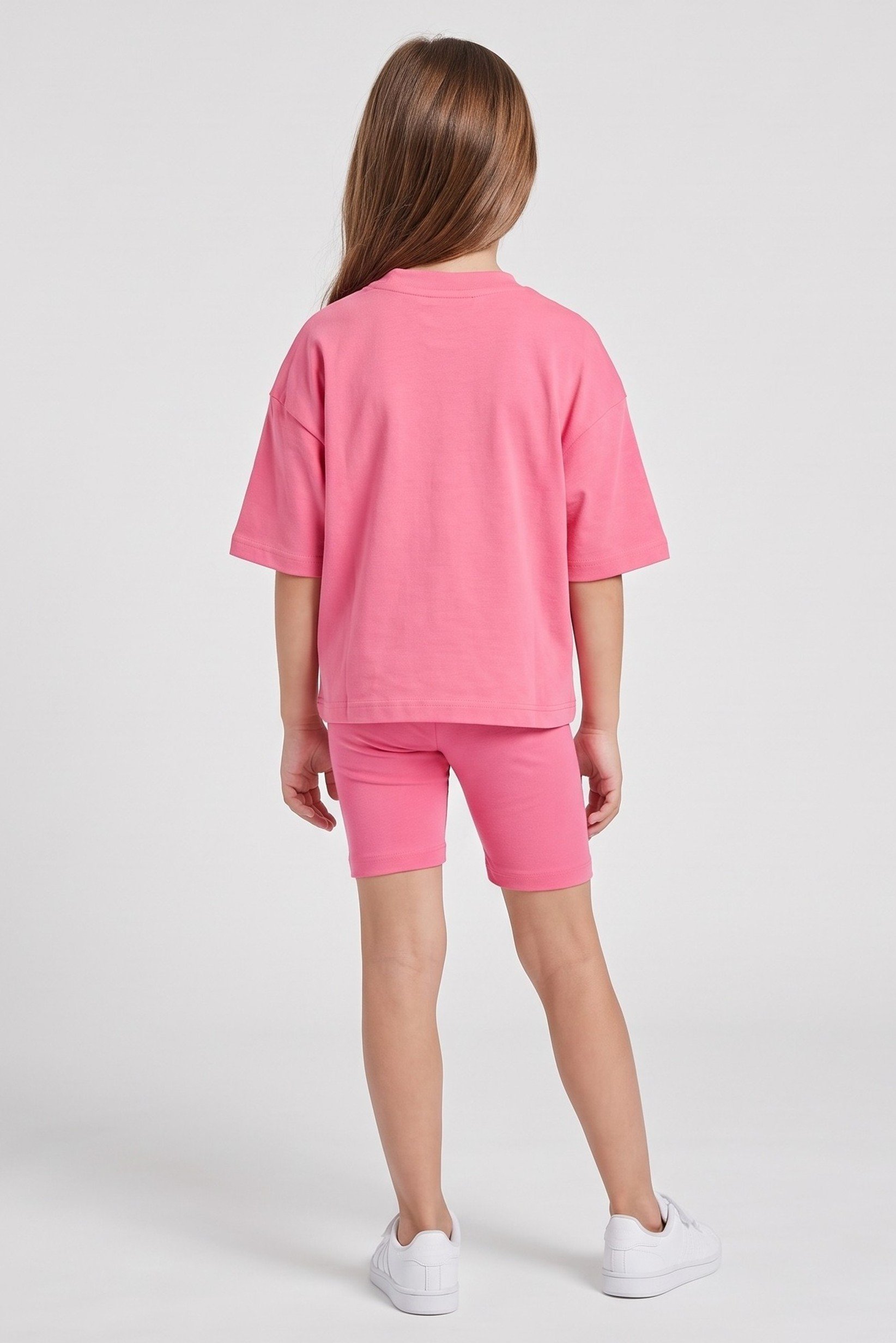 Toddlers Girl 2 Pcs Sportswear Fit Cyling Top And Shorts Set, Pink