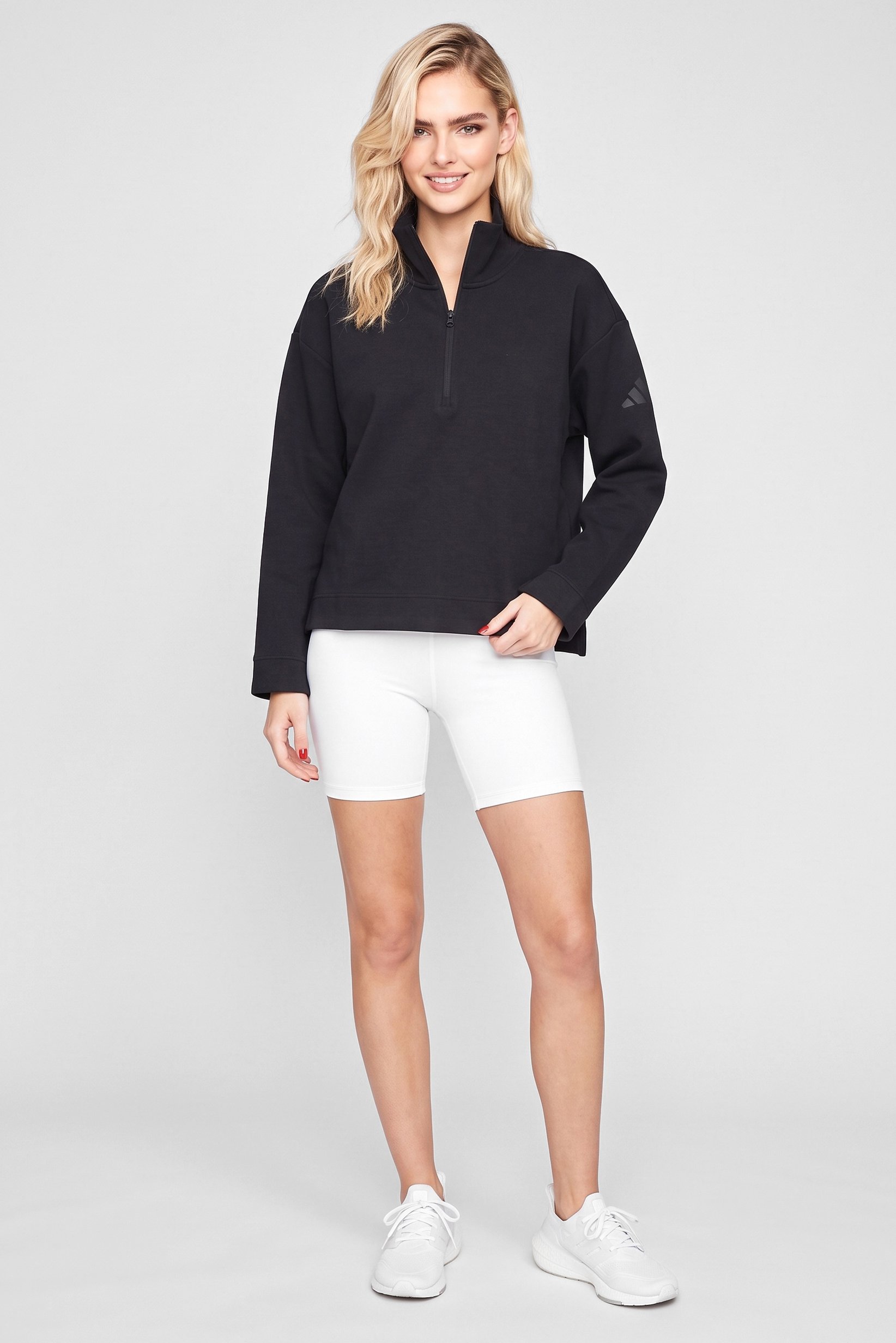 Women Sportswear Fit Long Sleeve Outdoor Sweatshirt, Black