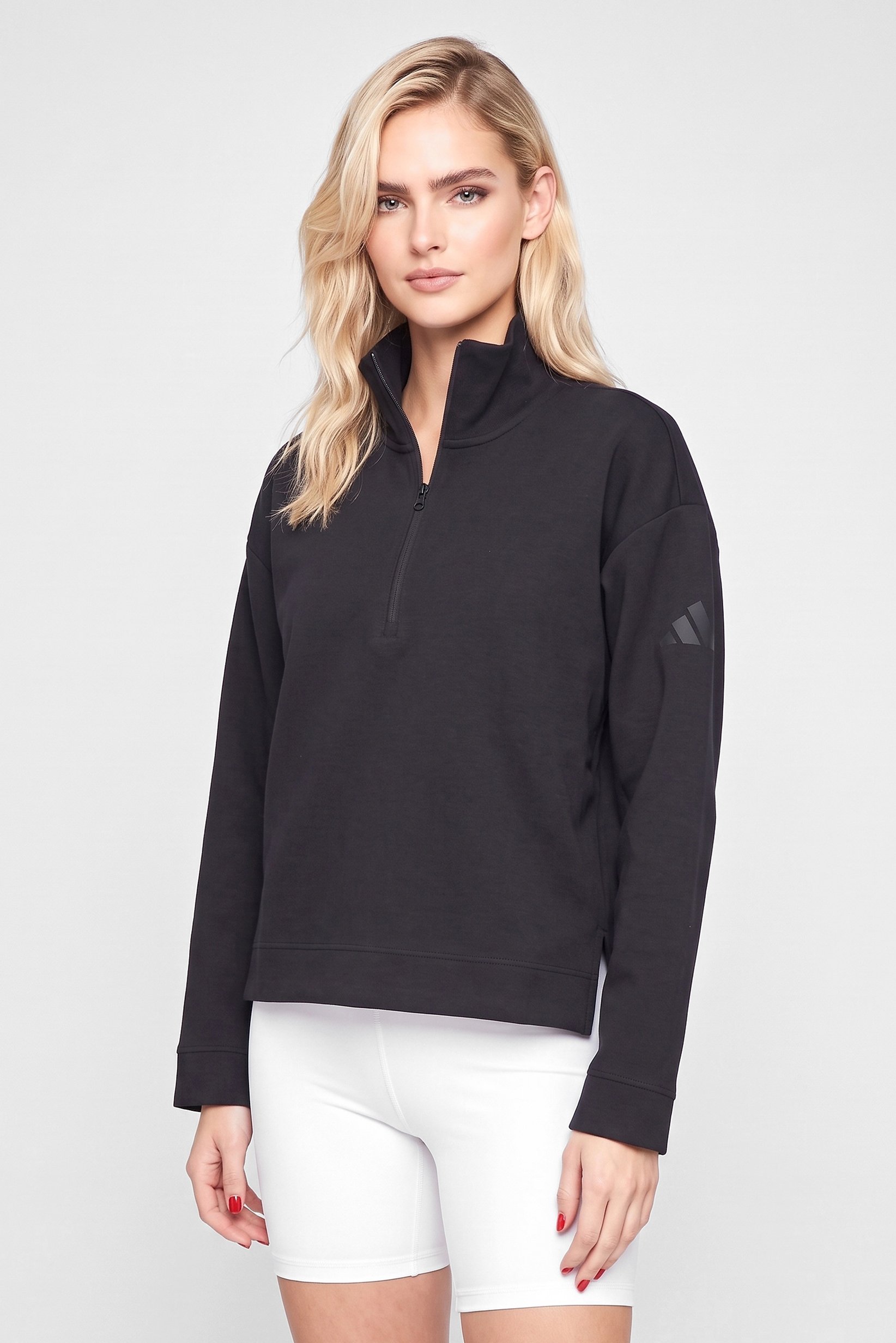 Women Sportswear Fit Long Sleeve Outdoor Sweatshirt, Black