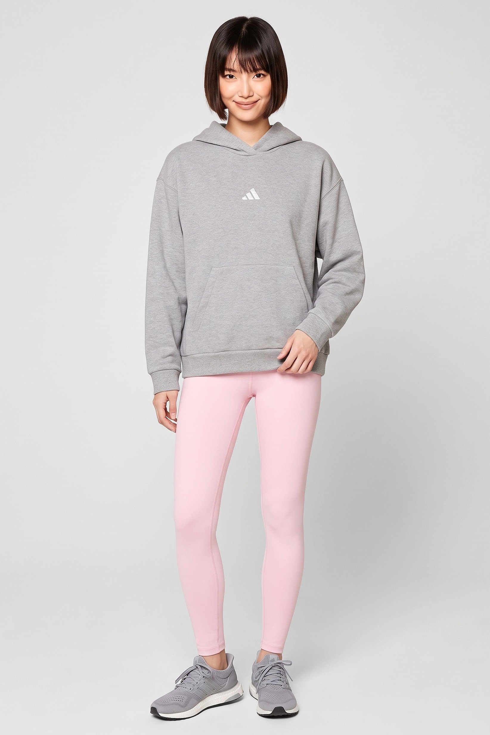 Women Sportswear Fit Long Sleeve Training Hoodie, Grey