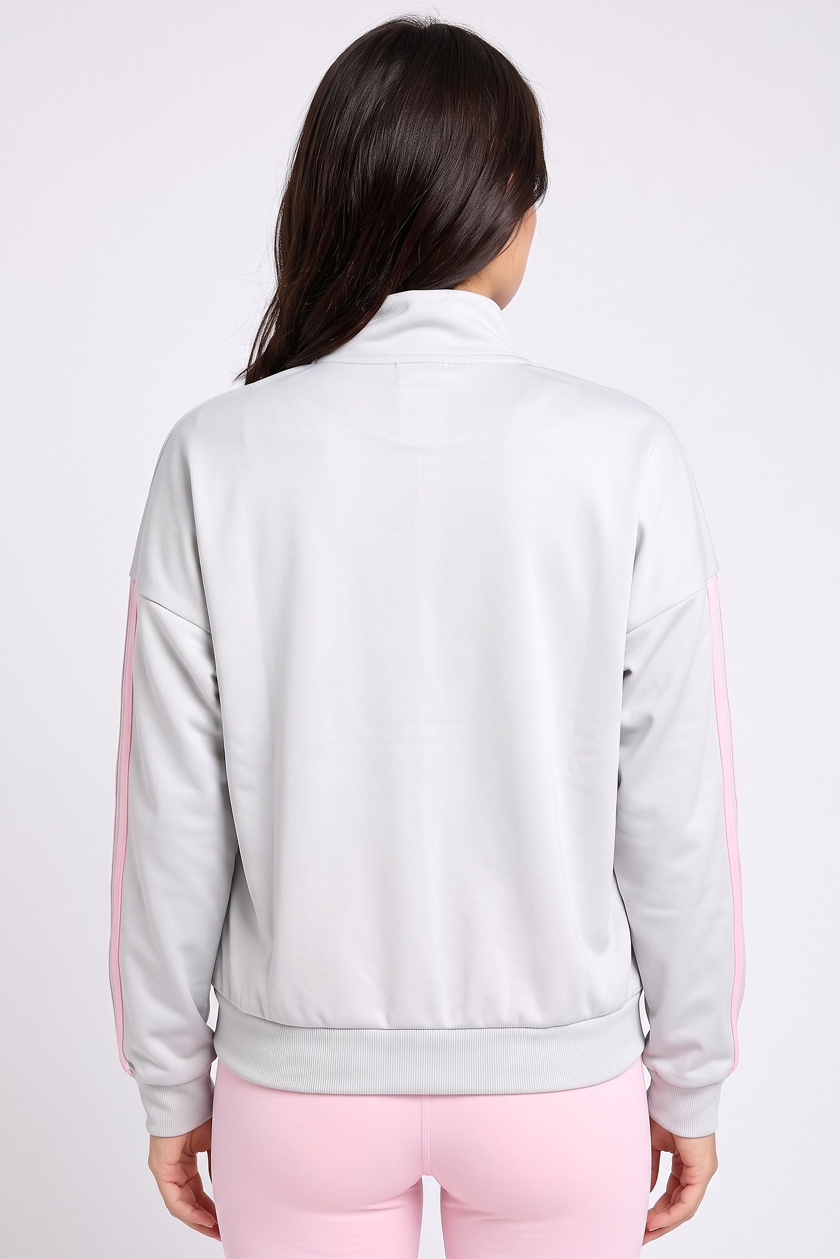 Women Sportswear Fit Long Sleeve Outdoor Jacket, Light Grey