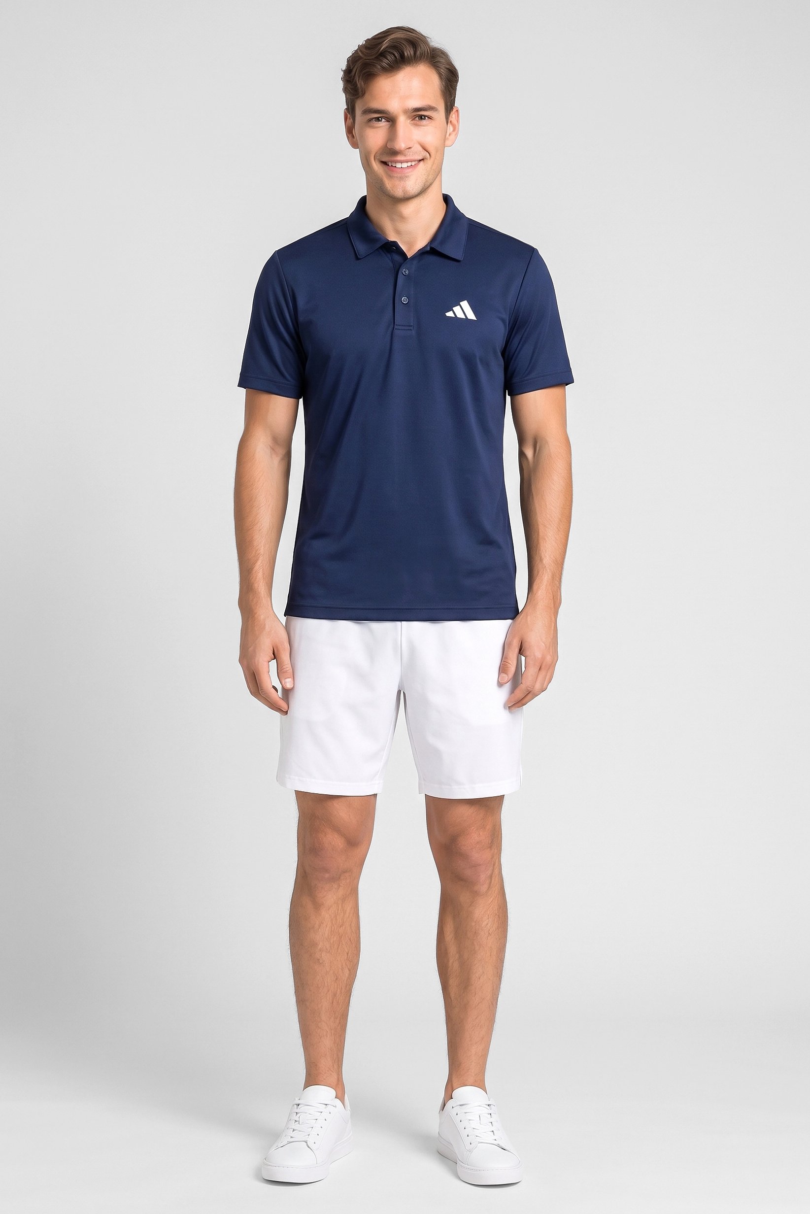Men Sportswear Fit Short Sleeve Outdoor Polo Shirt, Navy