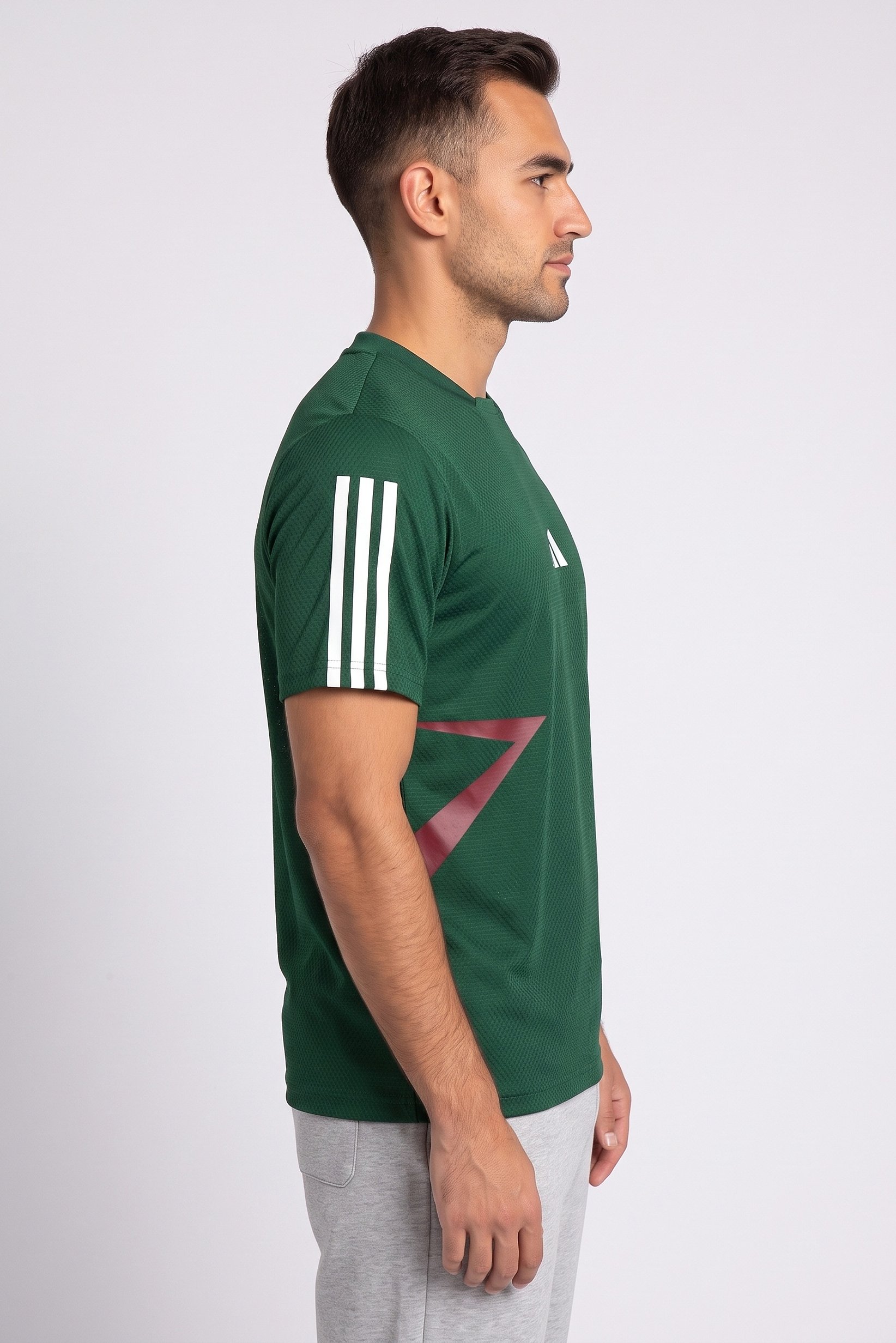 Men Regular Fit Short Sleeve Training T-Shirt, Green