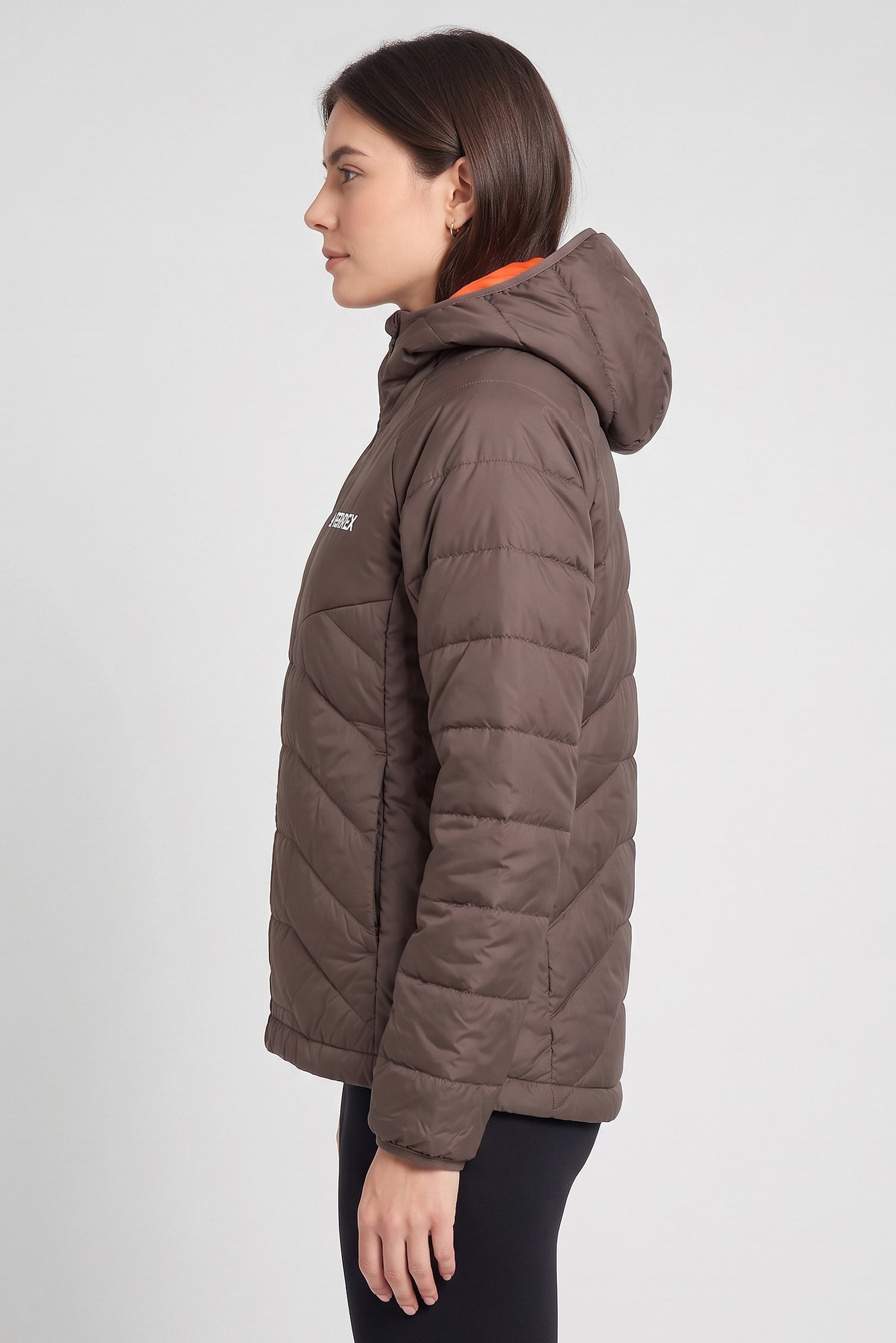 Women Sportswear Fit Long Sleeve Outdoor Jacket, Brown