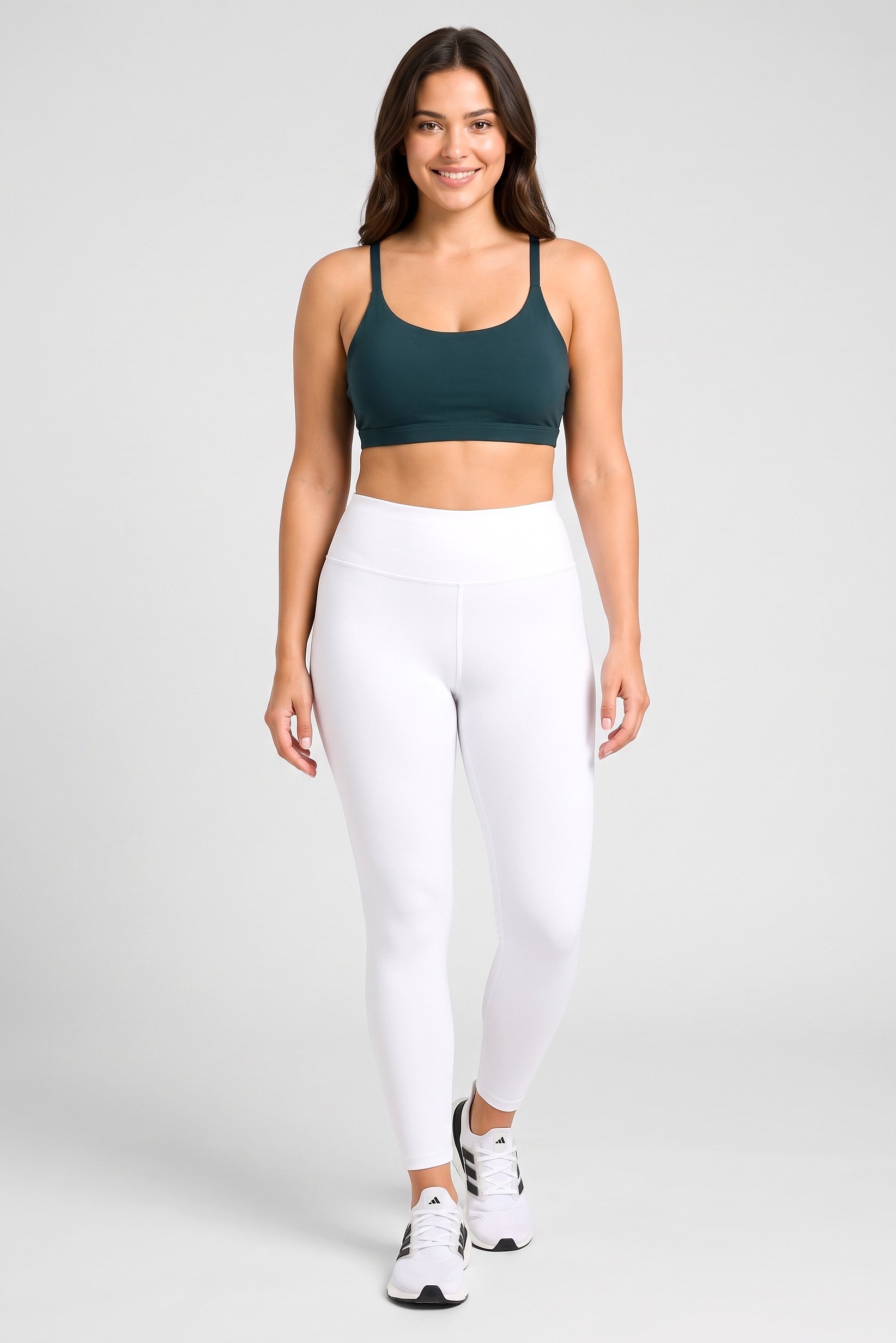 Women Brand Logo  Training Padded Sports Bra, Dark Green