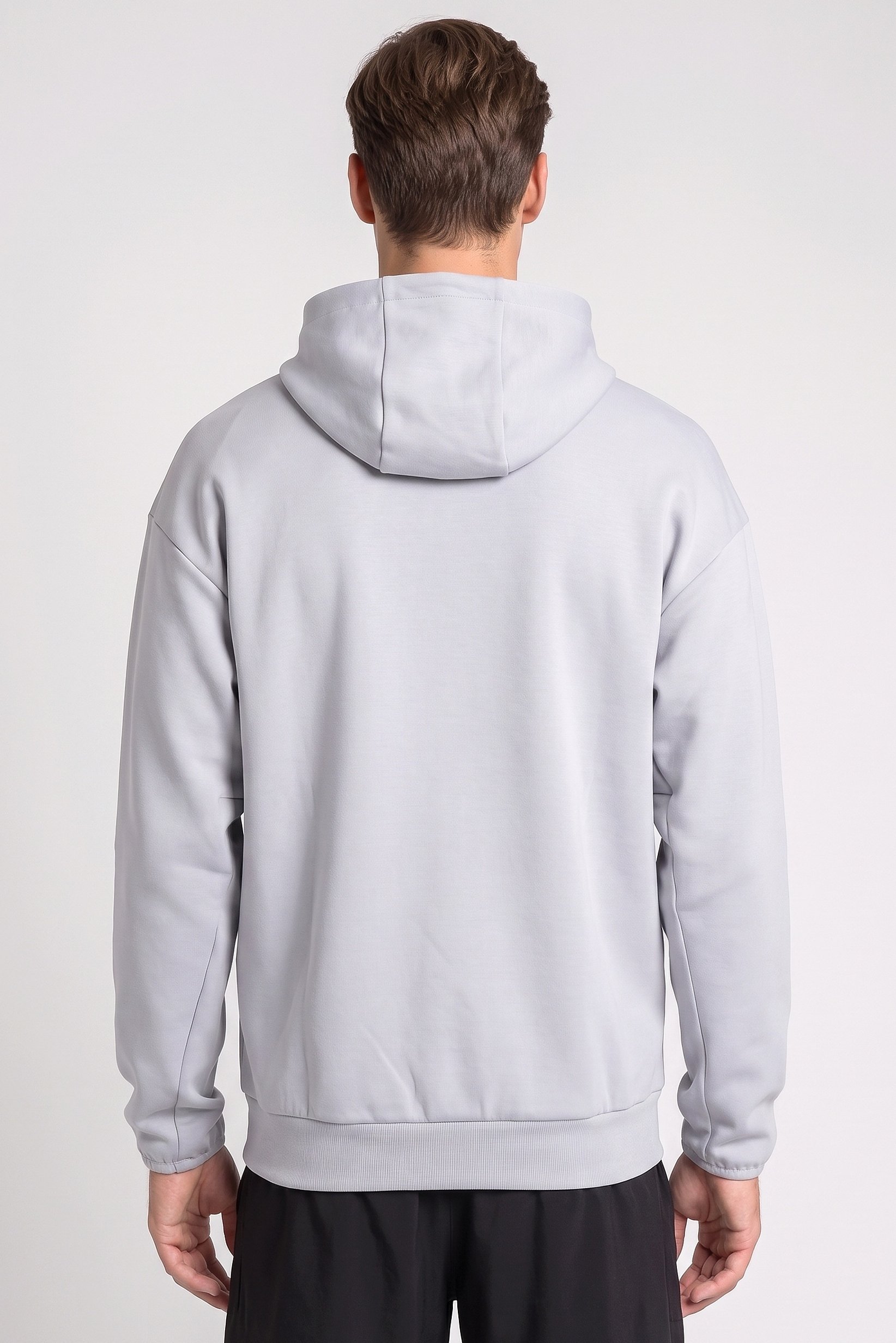 Men Sportswear Fit Long Sleeve Outdoor Hoodie, Light Blue