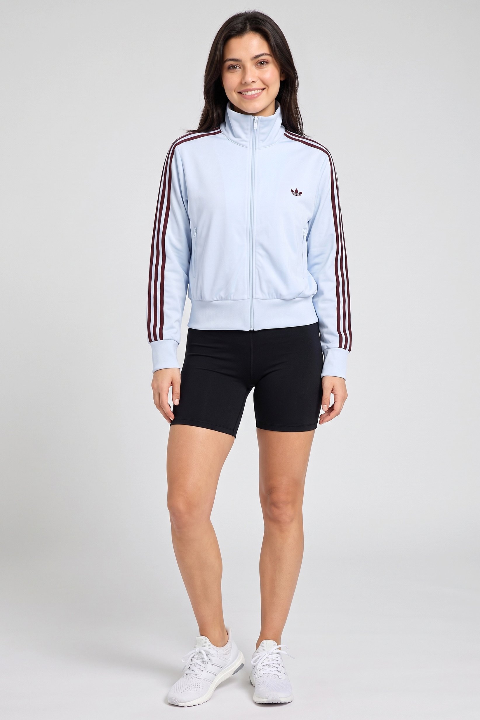 Women Sportswear Fit Long Sleeve Training Jacket, Light Blue
