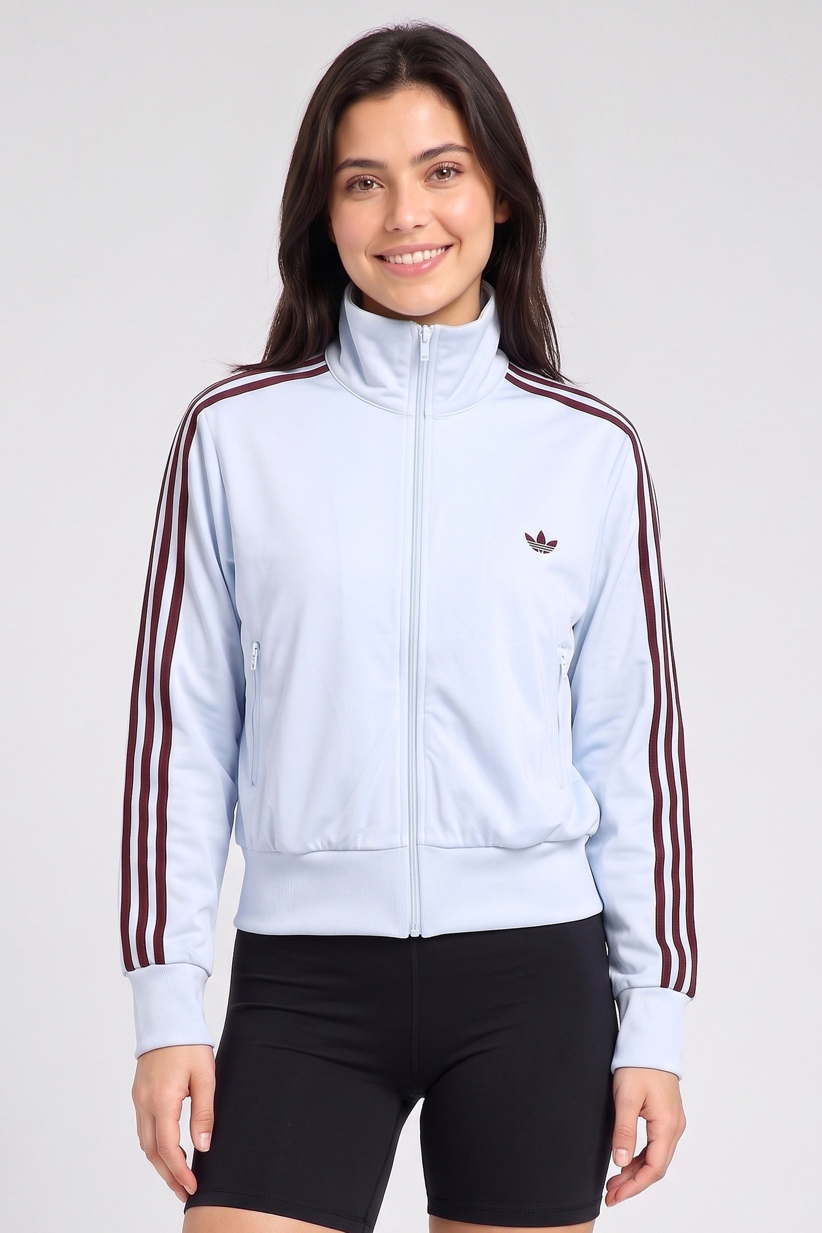 Women Sportswear Fit Long Sleeve Training Jacket, Light Blue