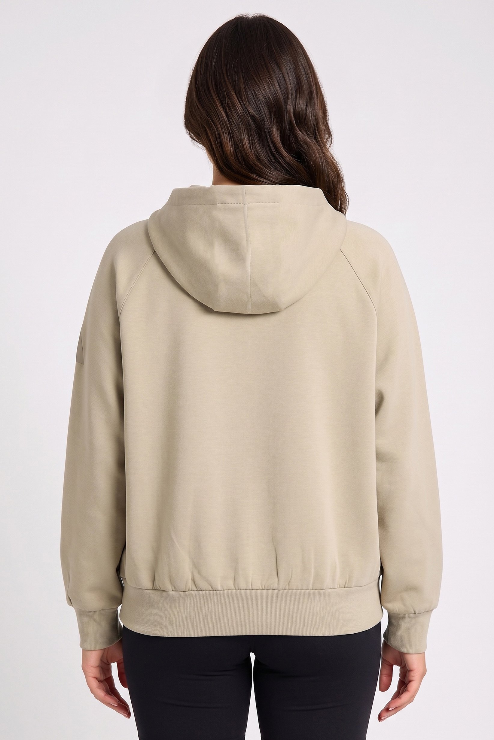 Women Loose Fit Long Sleeve Outdoor Hoodie, Light Olive