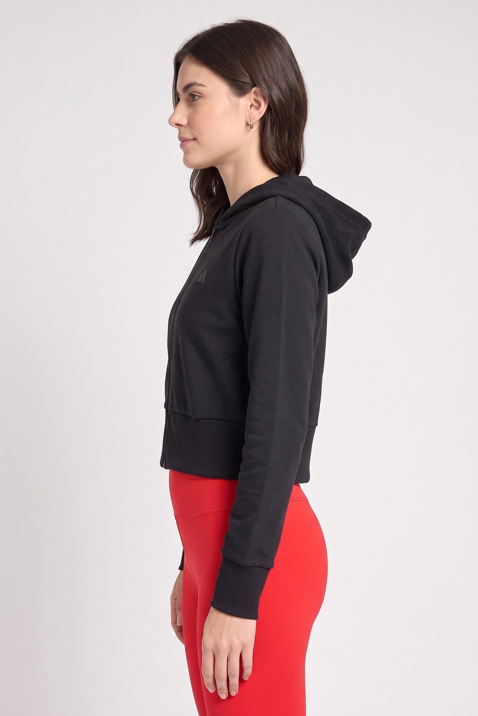 Women Sportswear Fit Long Sleeve Outdoor Hoodie, Black
