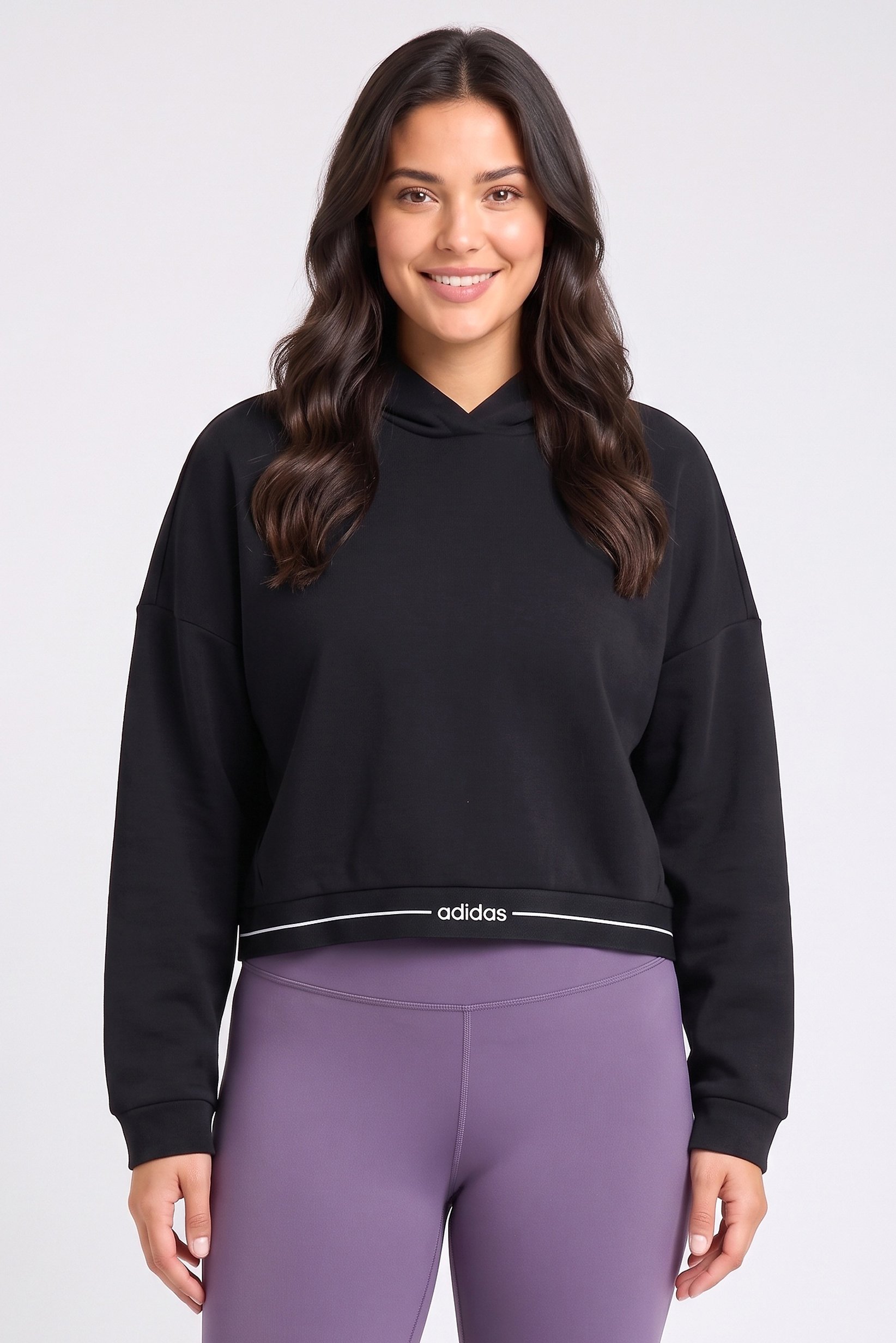 Women Sportswear Fit Long Sleeve Outdoor Hoodie, Black