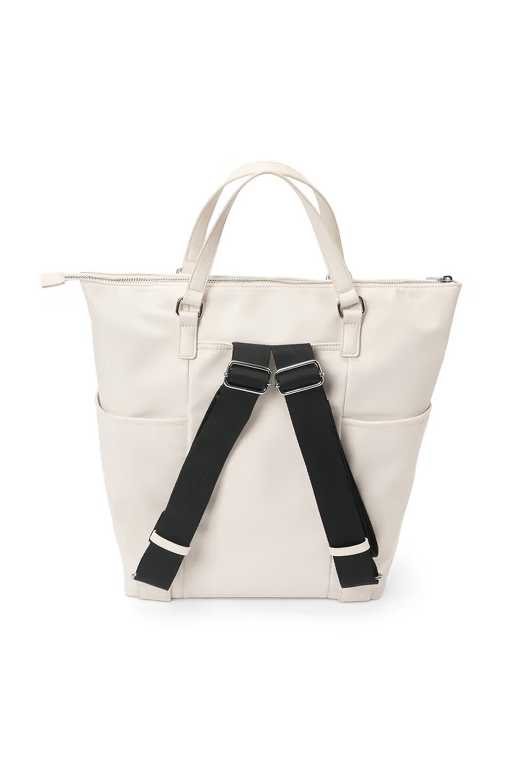 Women Plain Backpack, White