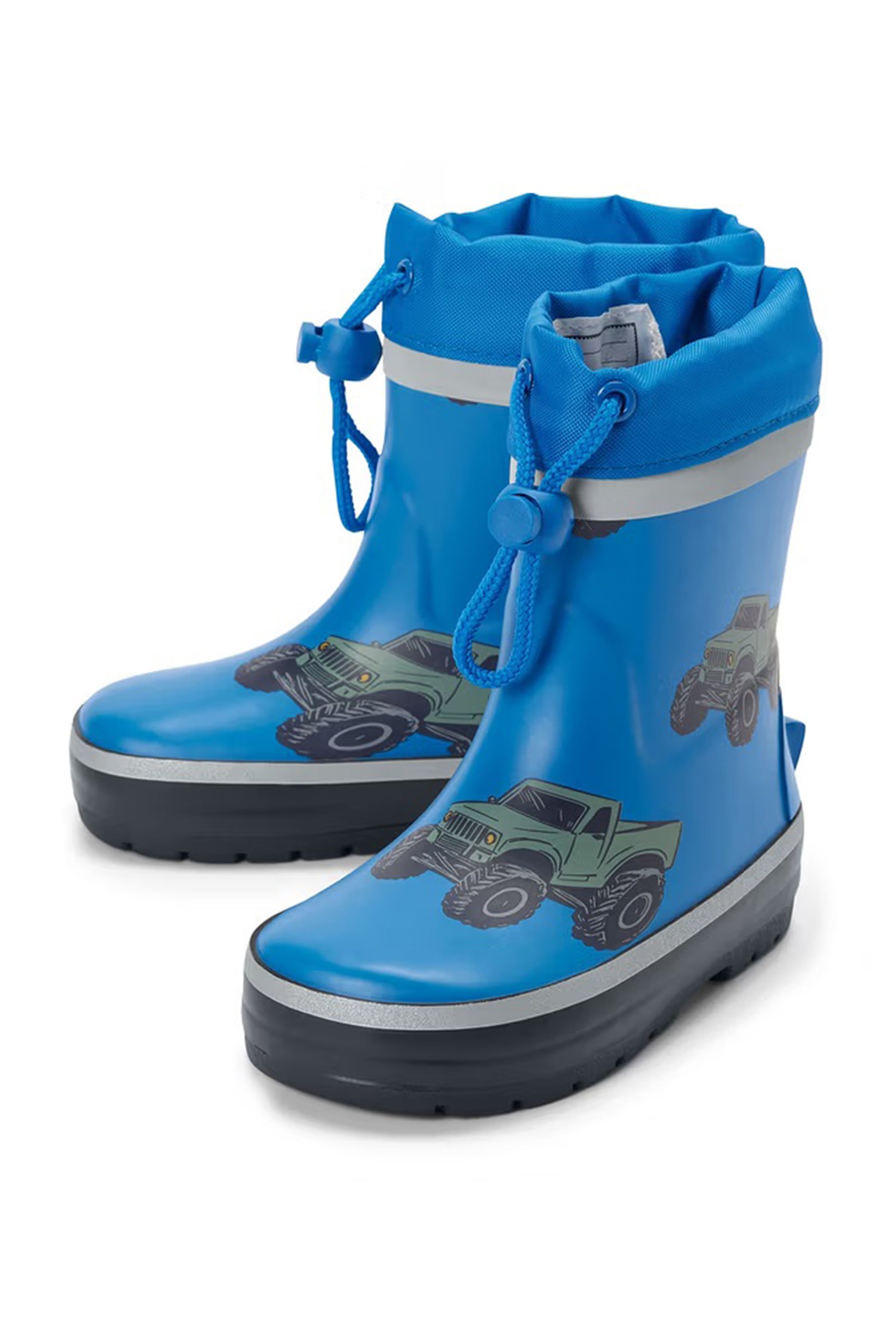 Toddlers Boy Allover Print Boots, Blue