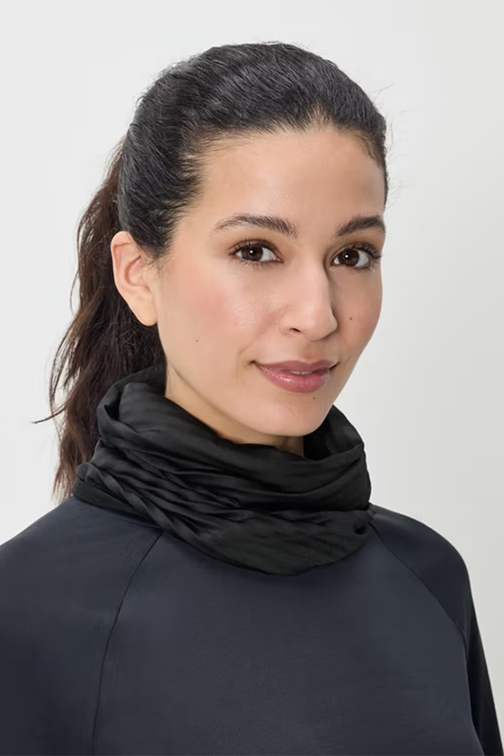 Women Solid Scarf, Black