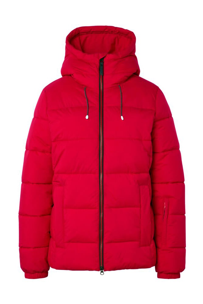 Women Quilted Puffer Jacket, Red