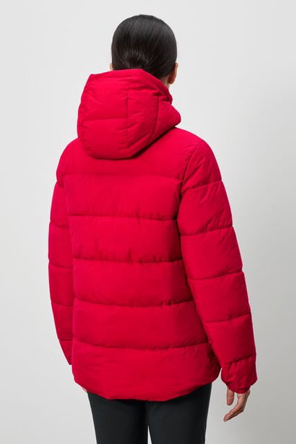 Women Quilted Puffer Jacket, Red