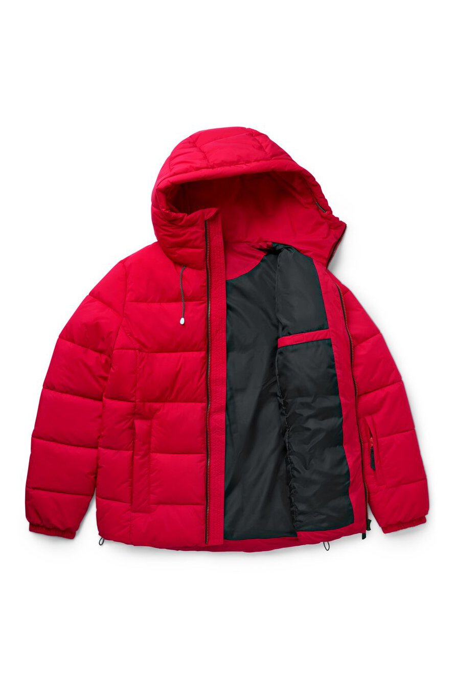 Women Quilted Puffer Jacket, Red