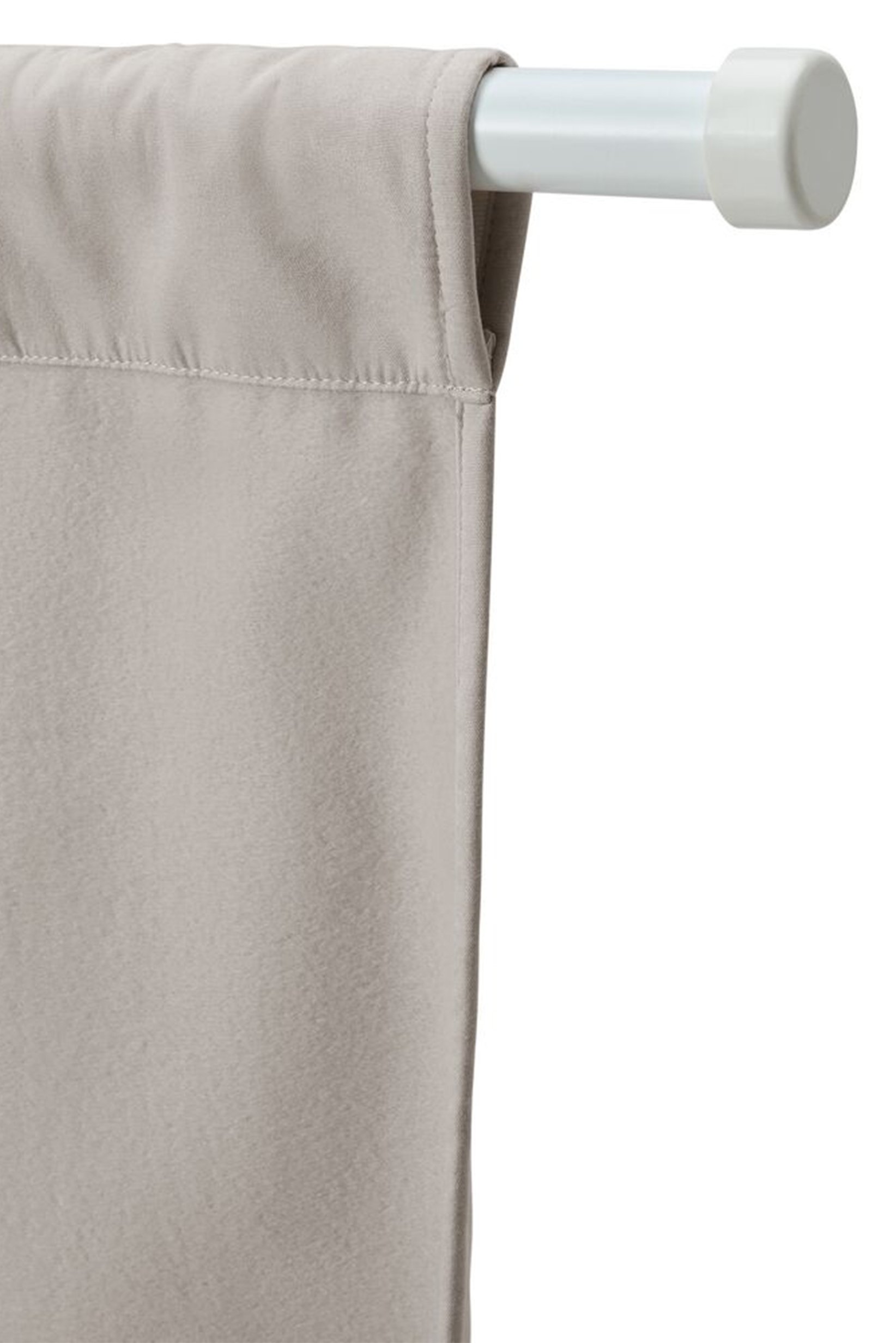 2 Pieces Solid Thermal Curtains, Beige