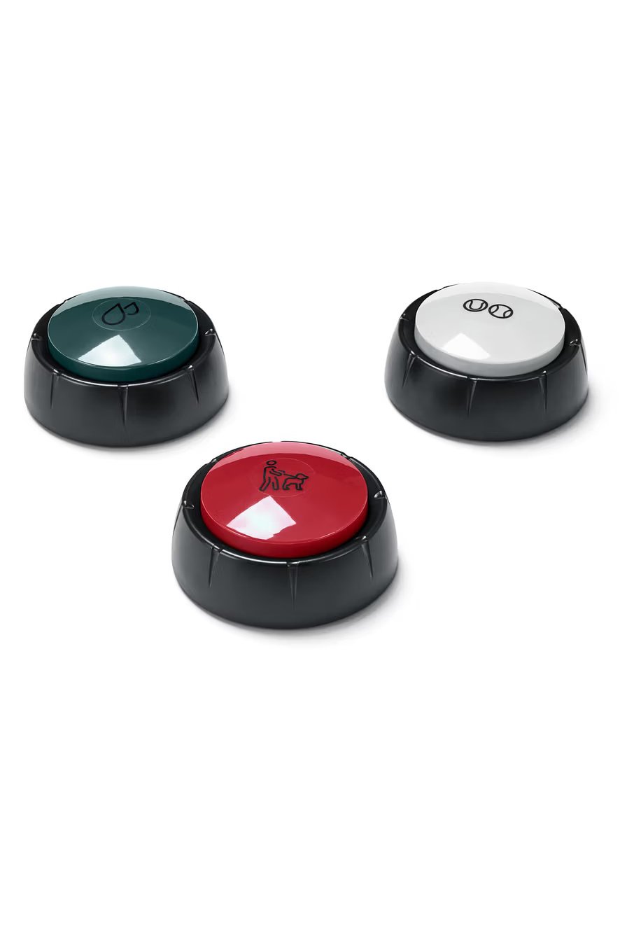 3 Pieces Dog Training Buttons, Multicolor